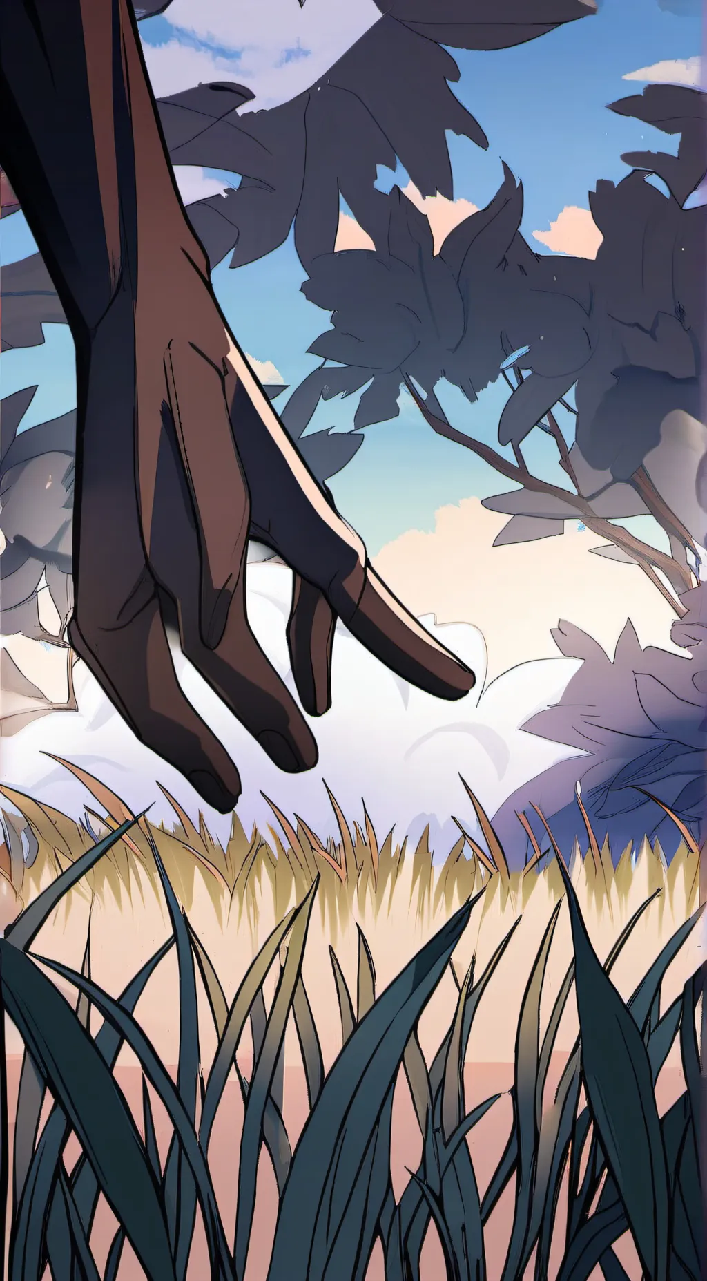 ai character: touch grass  😭🙏 background