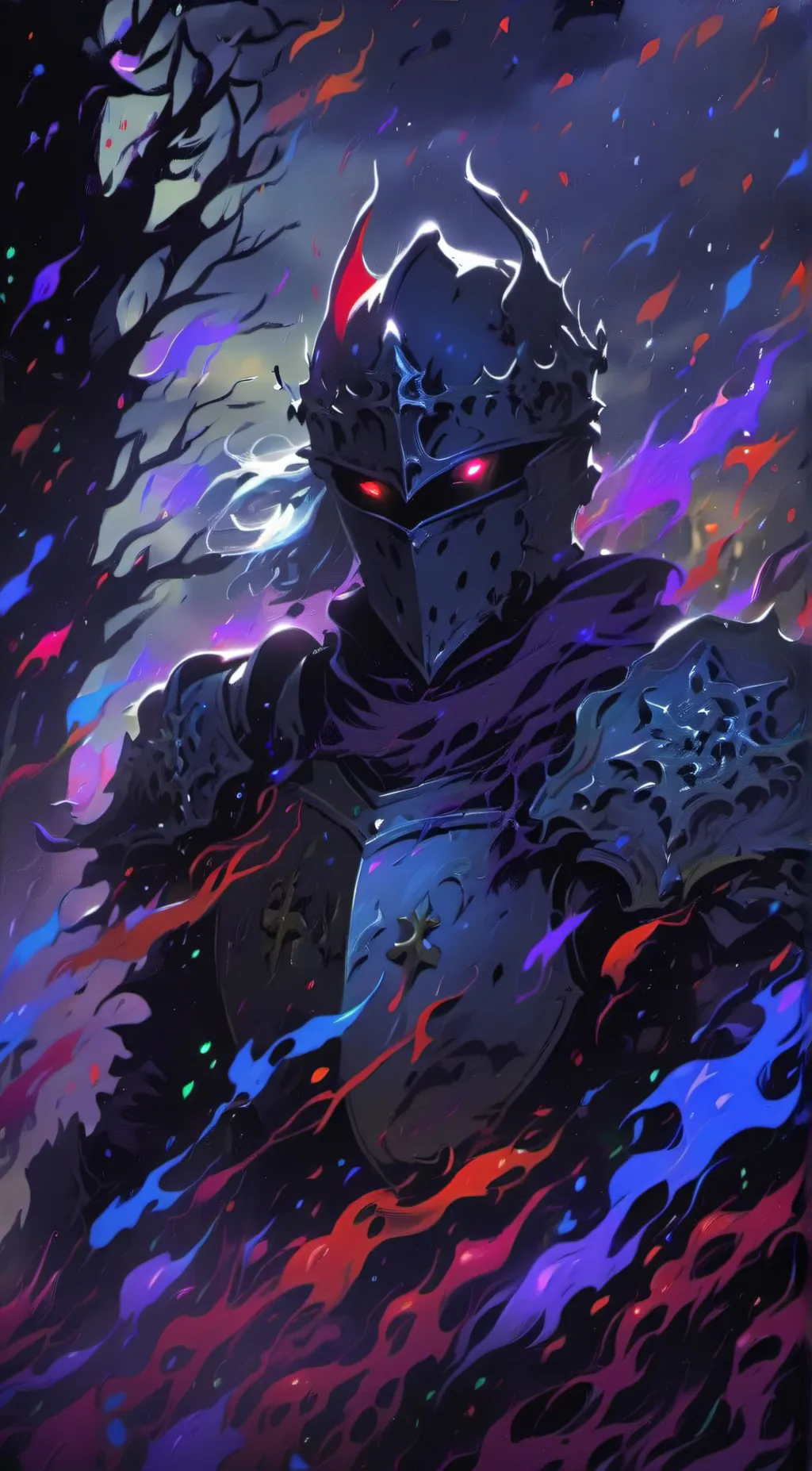 ai character: cursed Knight  background