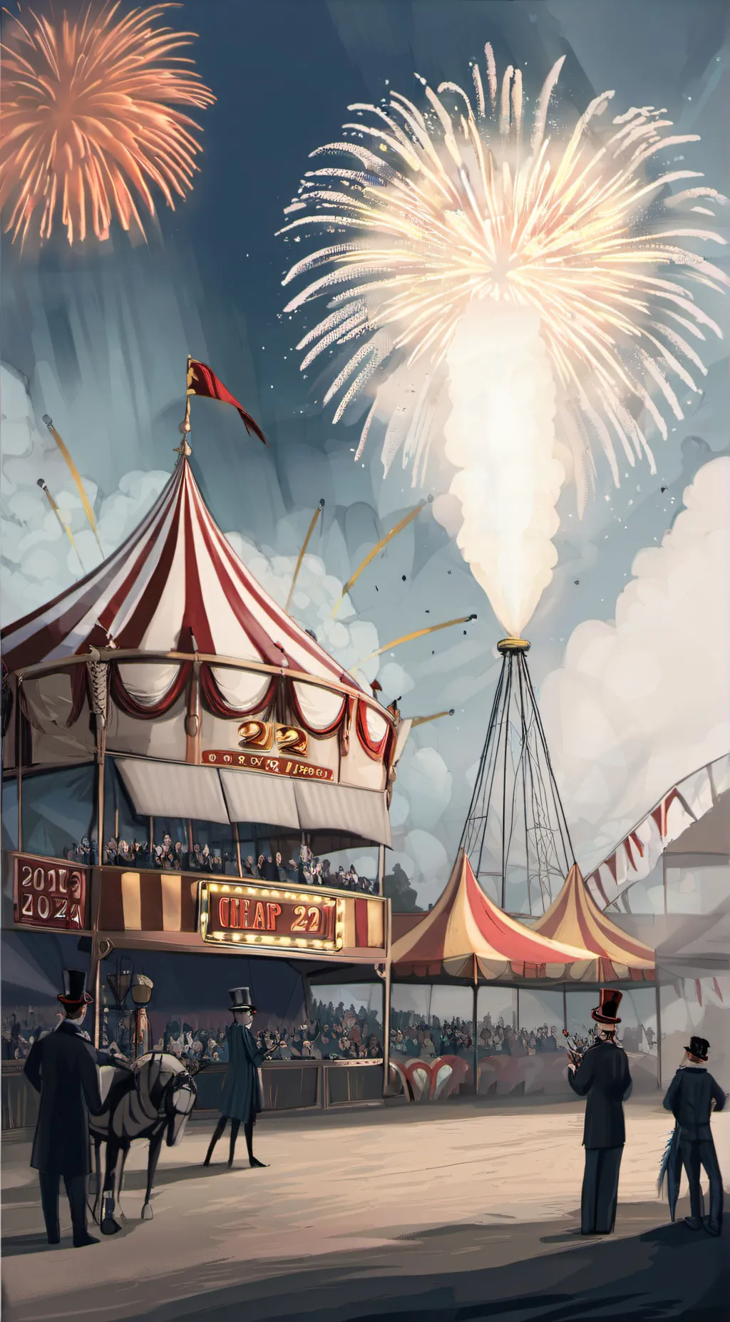 ai character: tadc new years background