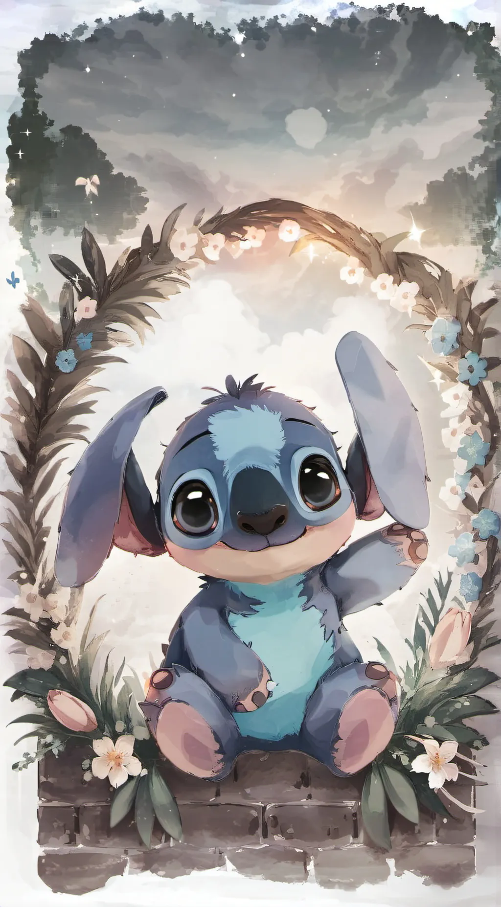 ai character: stitch background