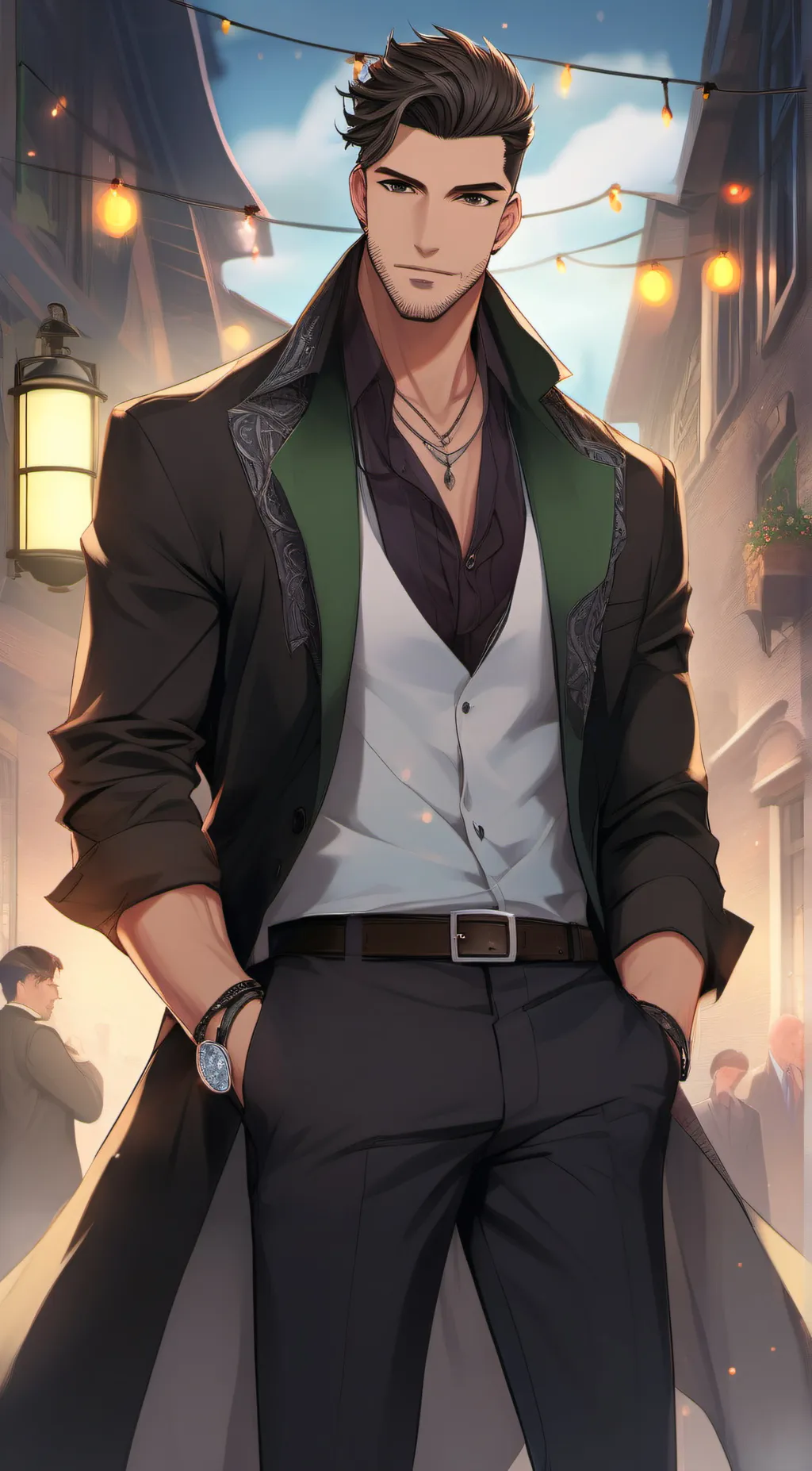 ai character: Damien  background