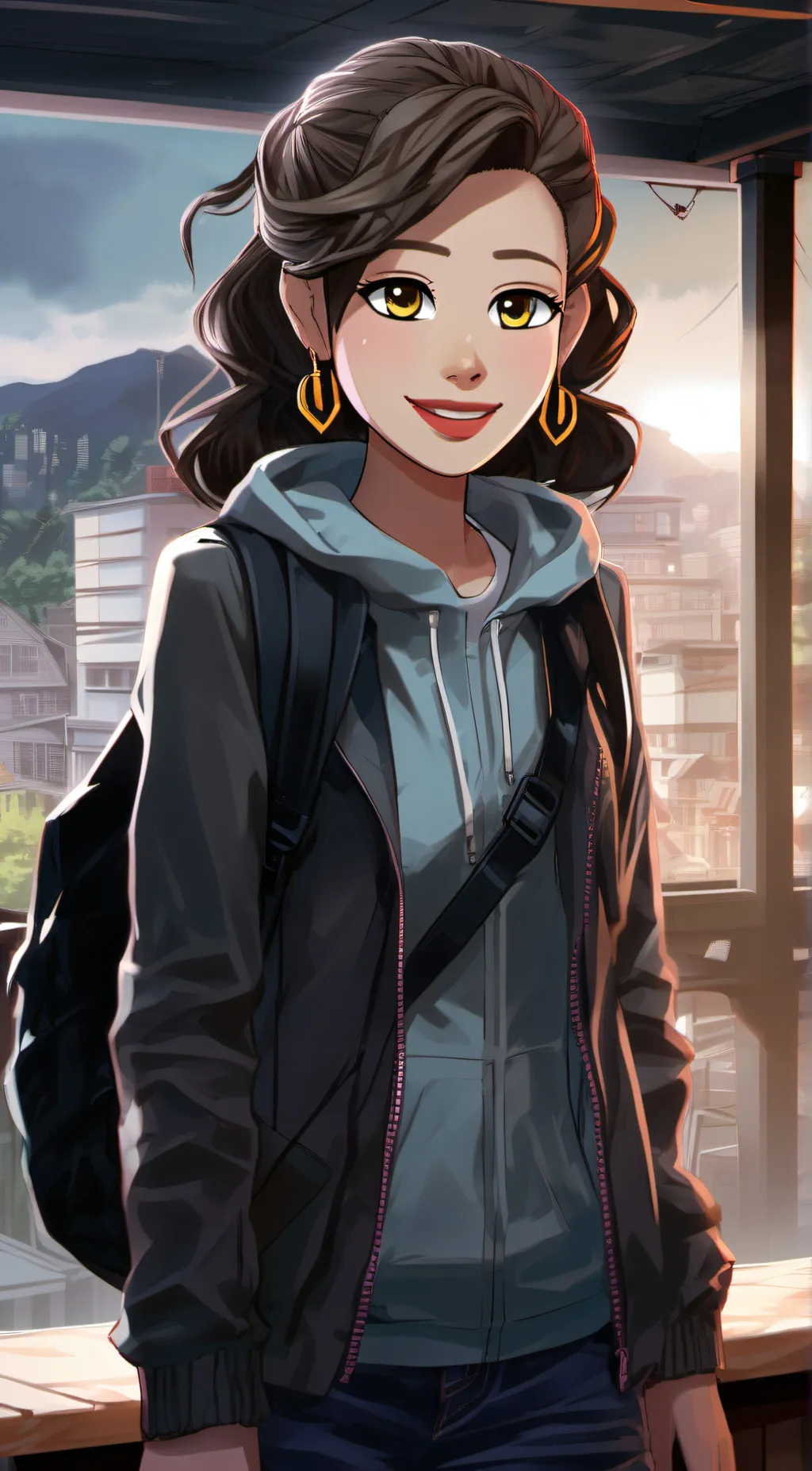 ai character: Amelia Yan background