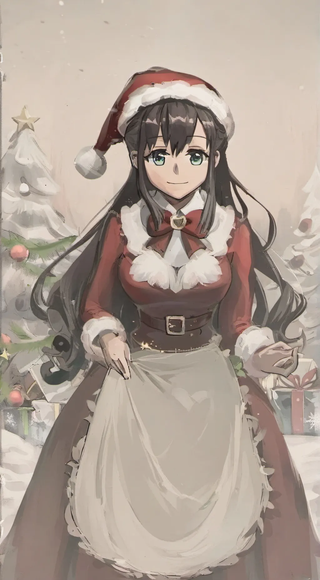 ai character: Mrs Claus background