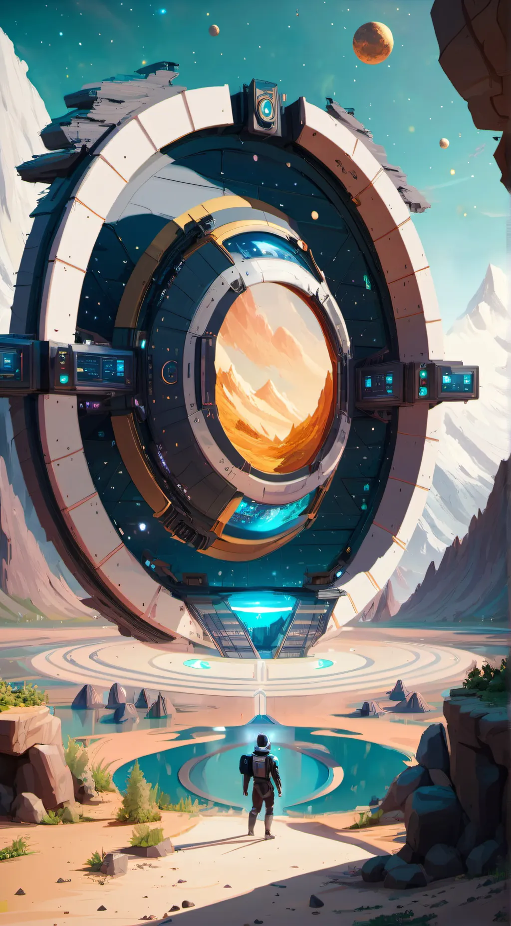 ai character: Space core background