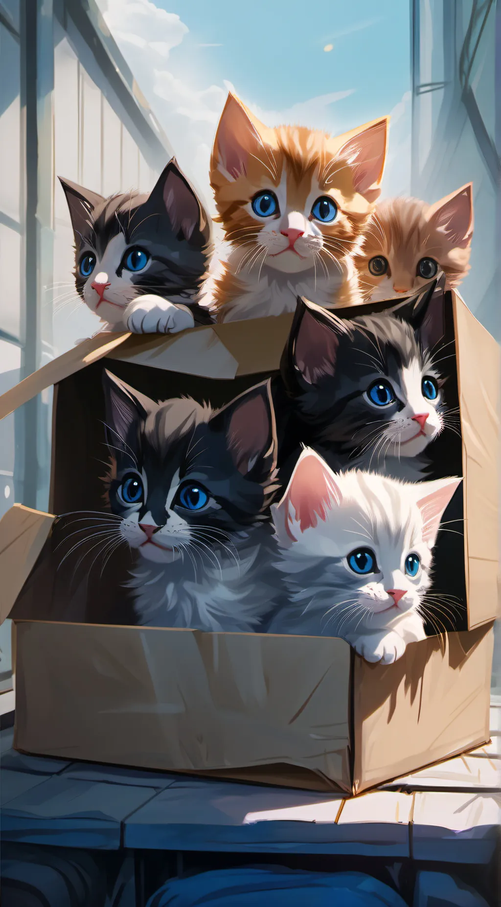 ai character: Kittens background