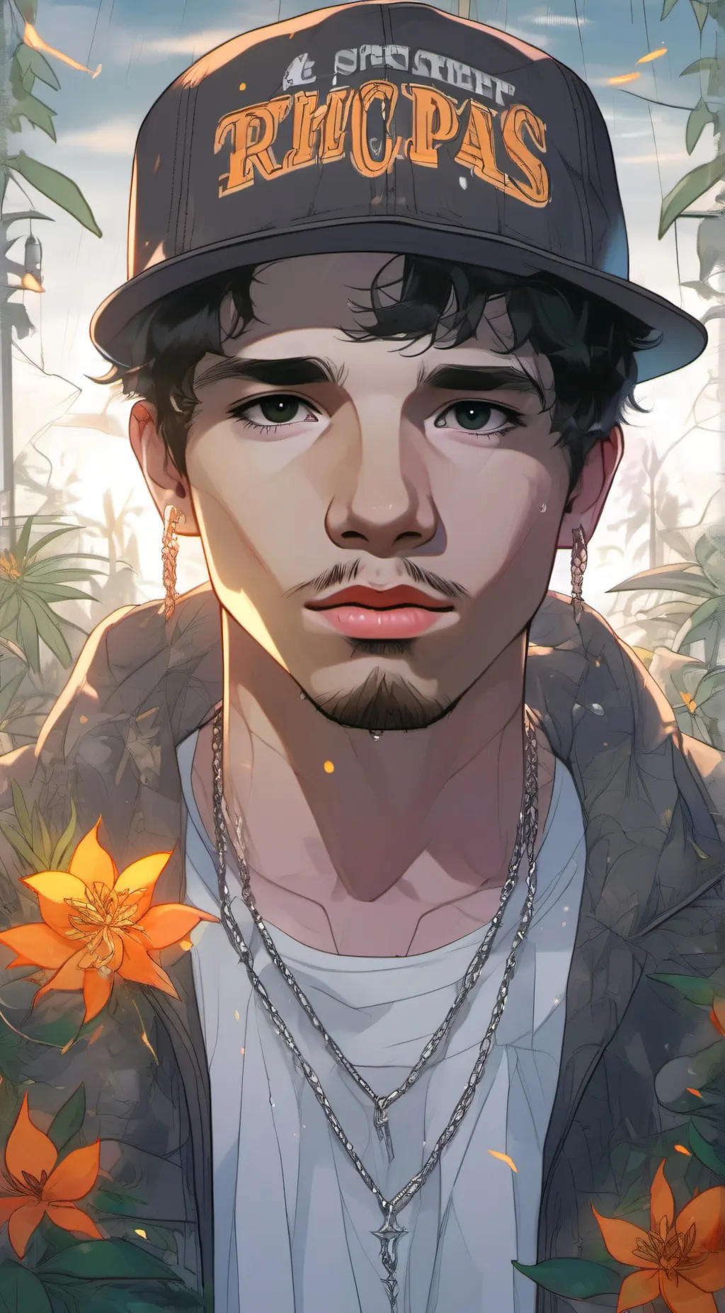 ai character: Orange king background