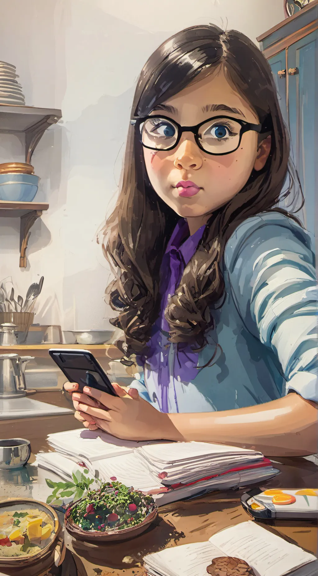 ai character: Arty background