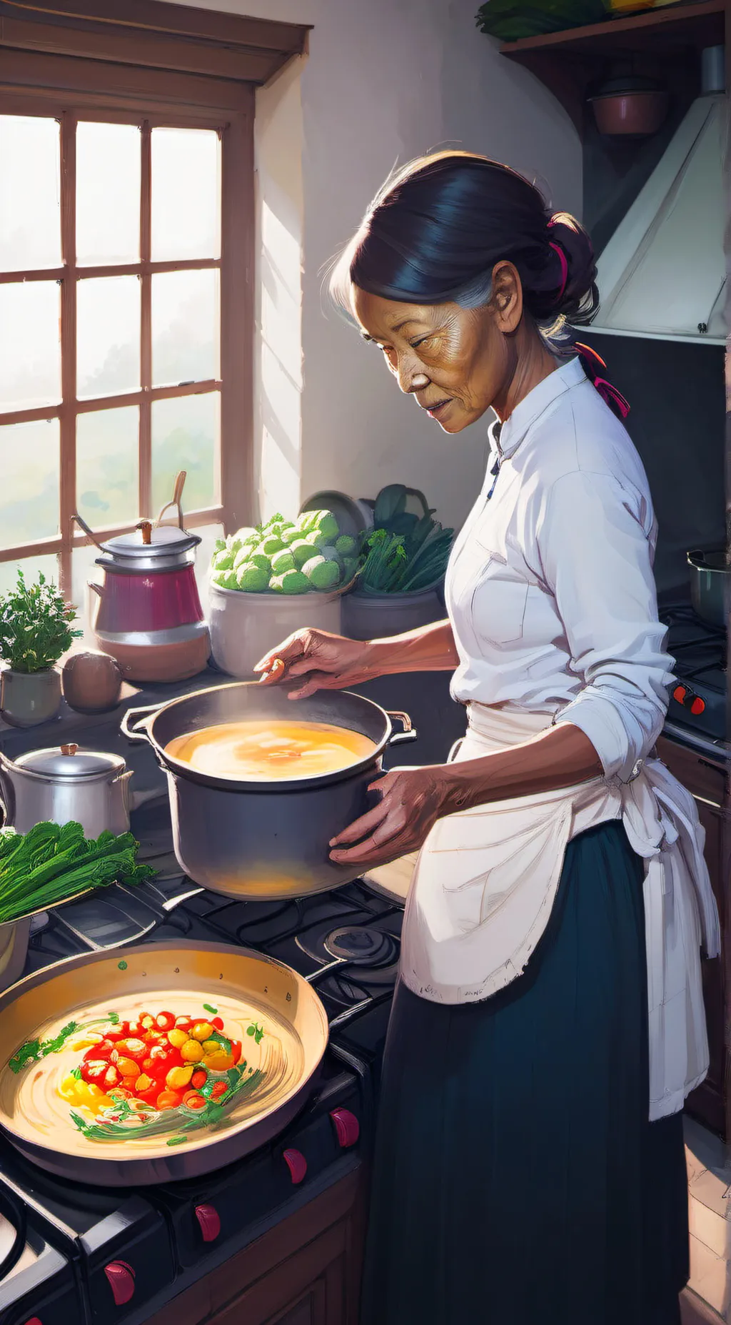 ai character: grandma background