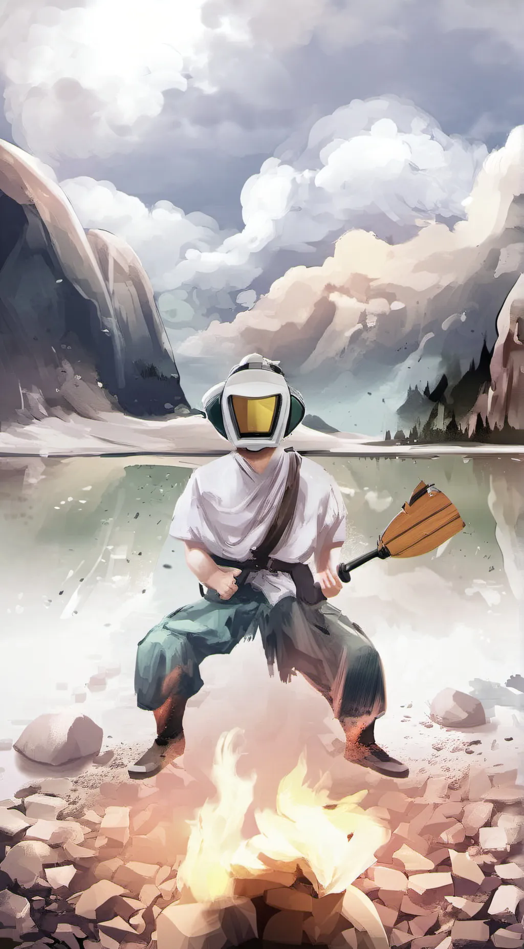 ai character: light  background