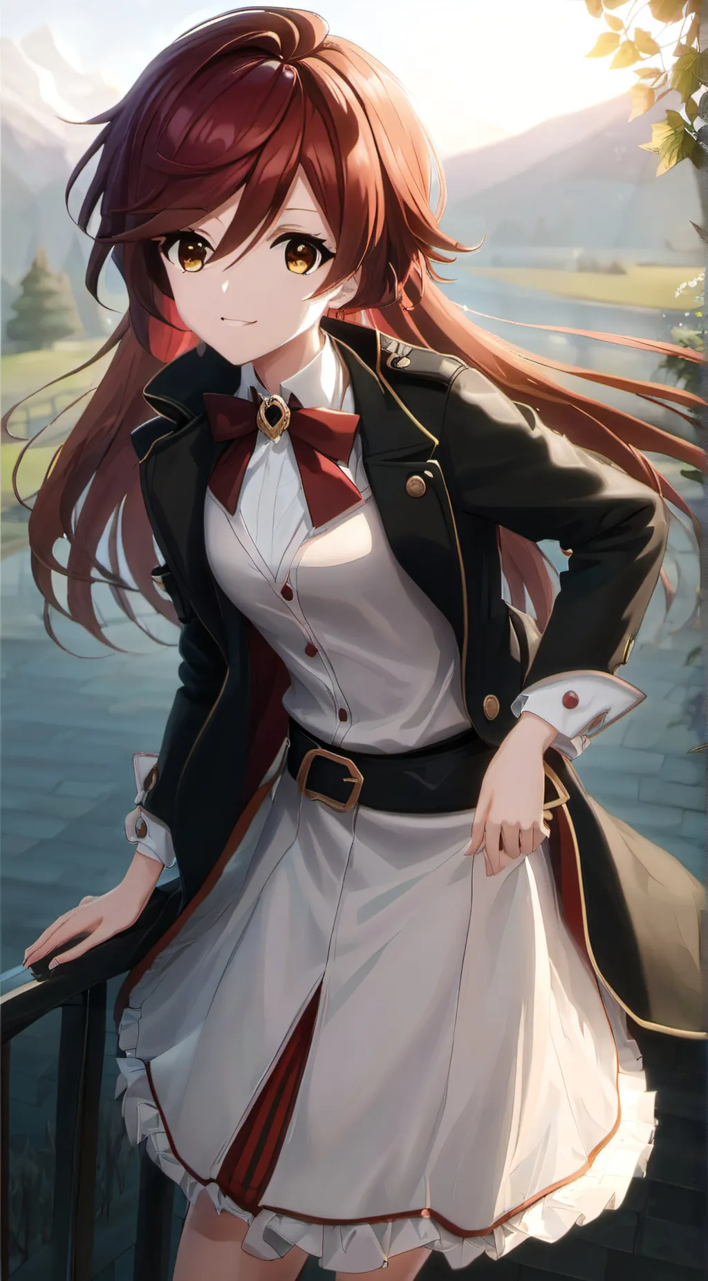 ai character: Red Heart background