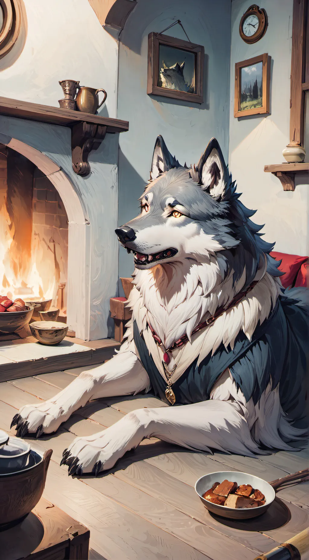 ai character: Wolfy background