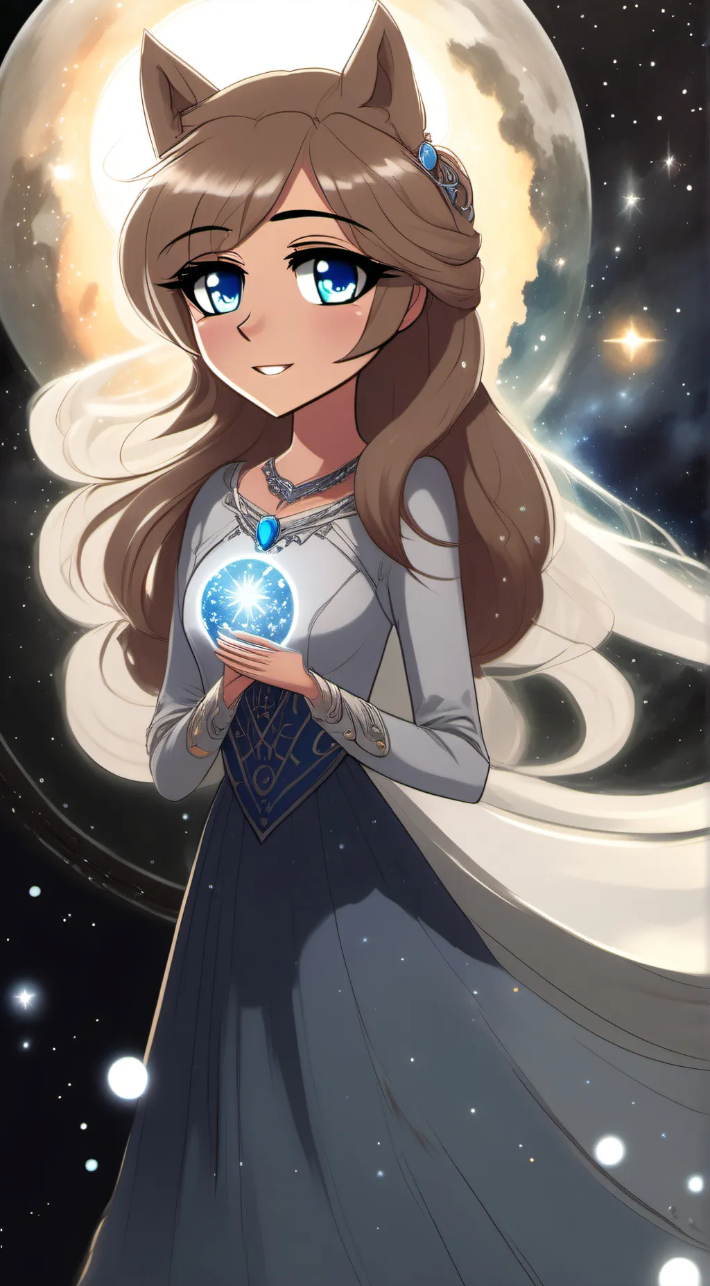ai character: Luna background