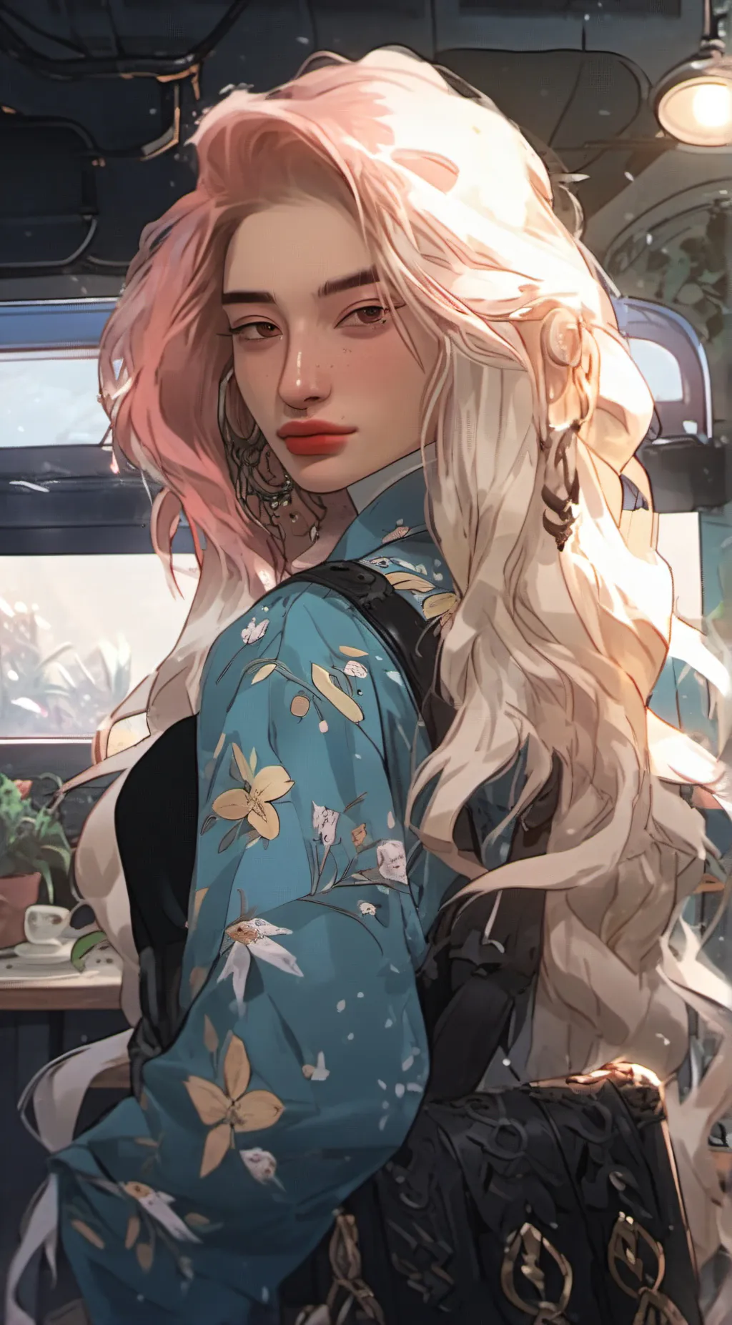 ai character: Michaela  background