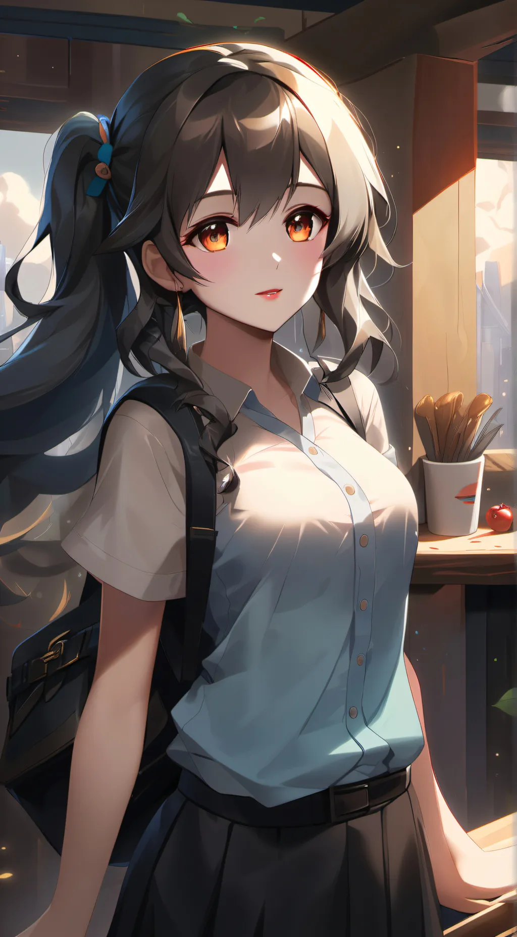 ai character: girlfrind background