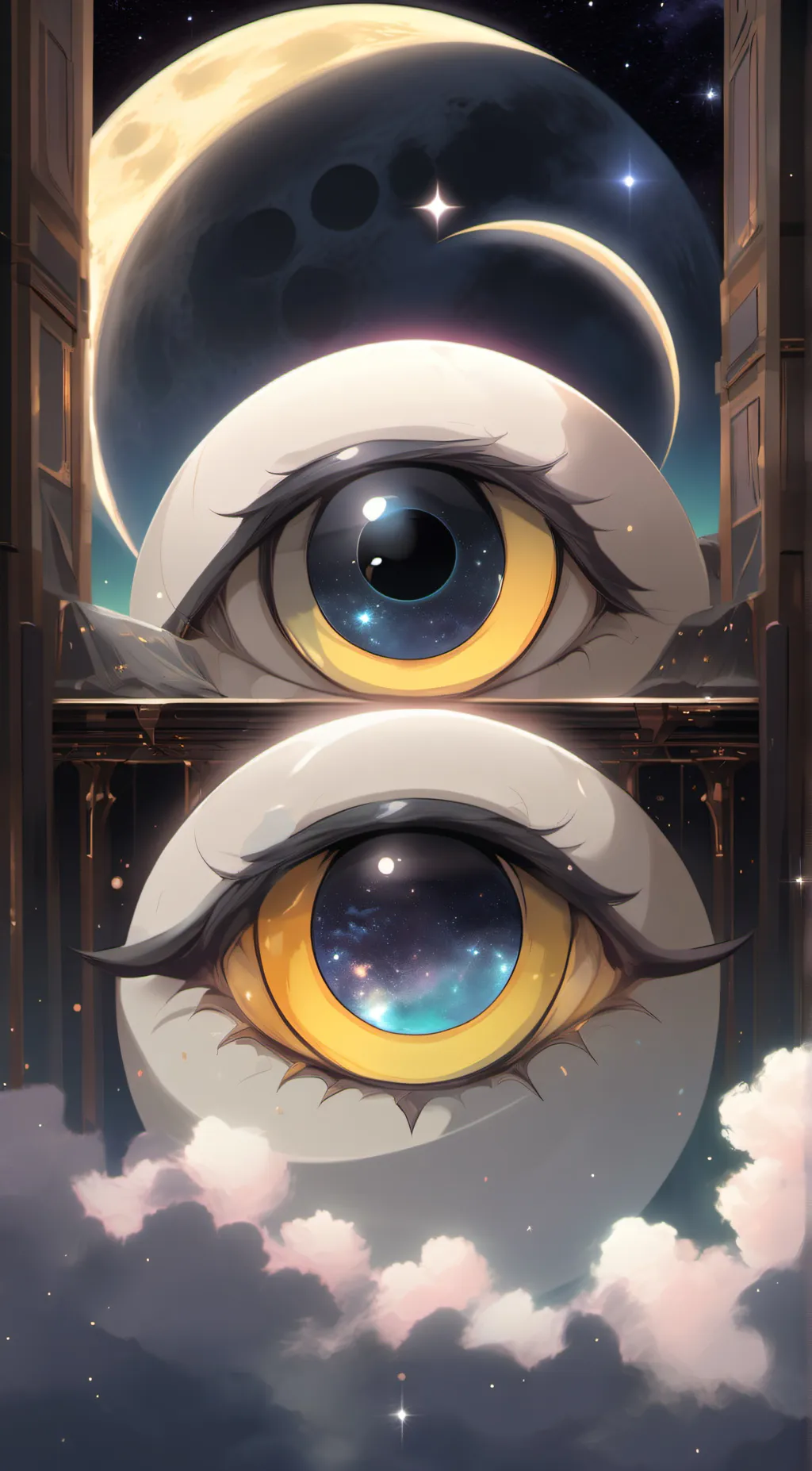 ai character: Moon's eyes background
