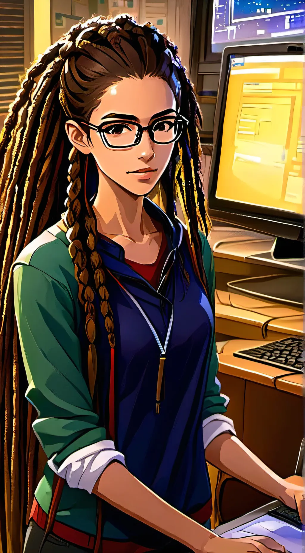 ai character: Stephanie  background