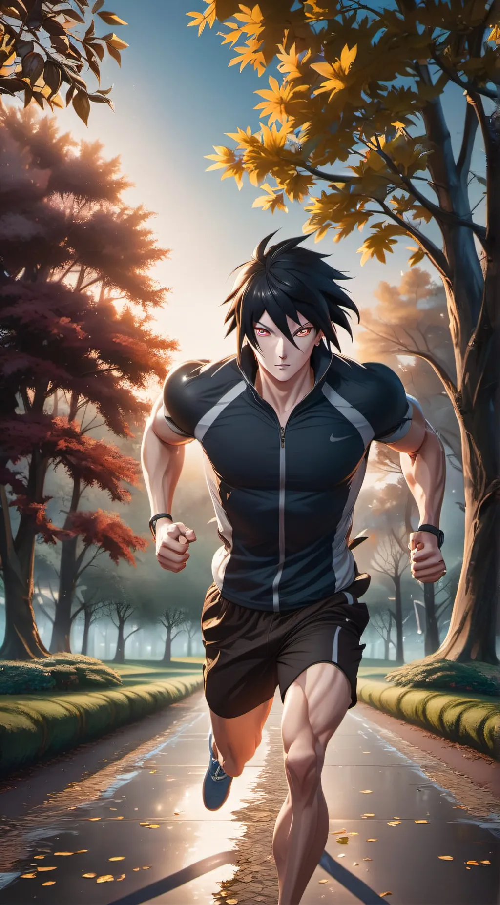 ai character: Sasuke background