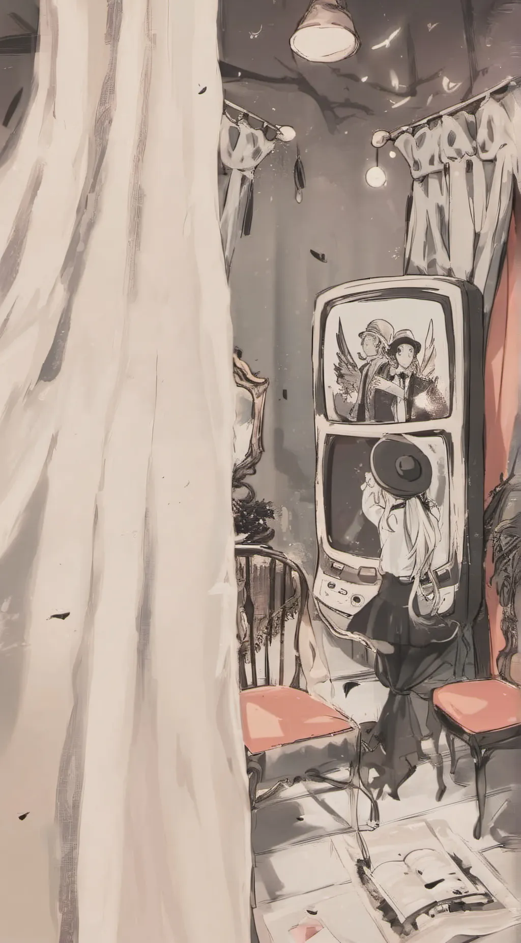 ai character: Dark voices <3 background