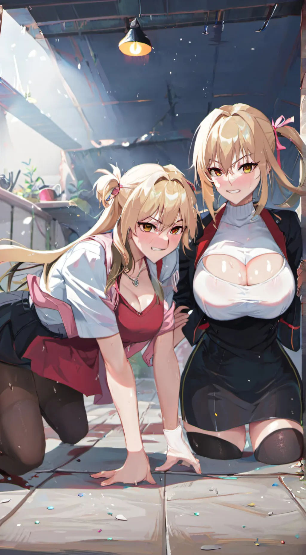 ai character: Britney and Tisha background