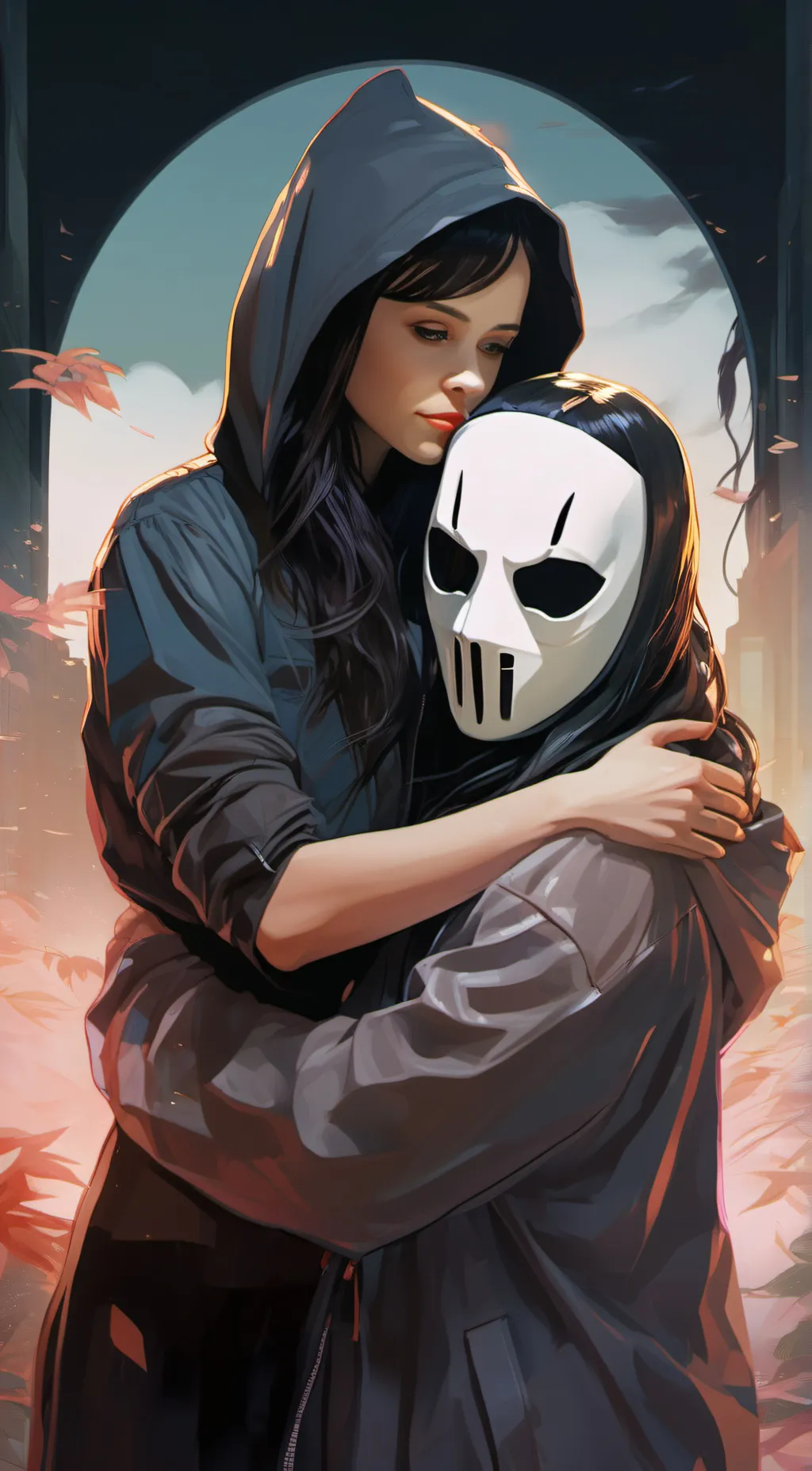 ai character: GHOSTFACE also GF background