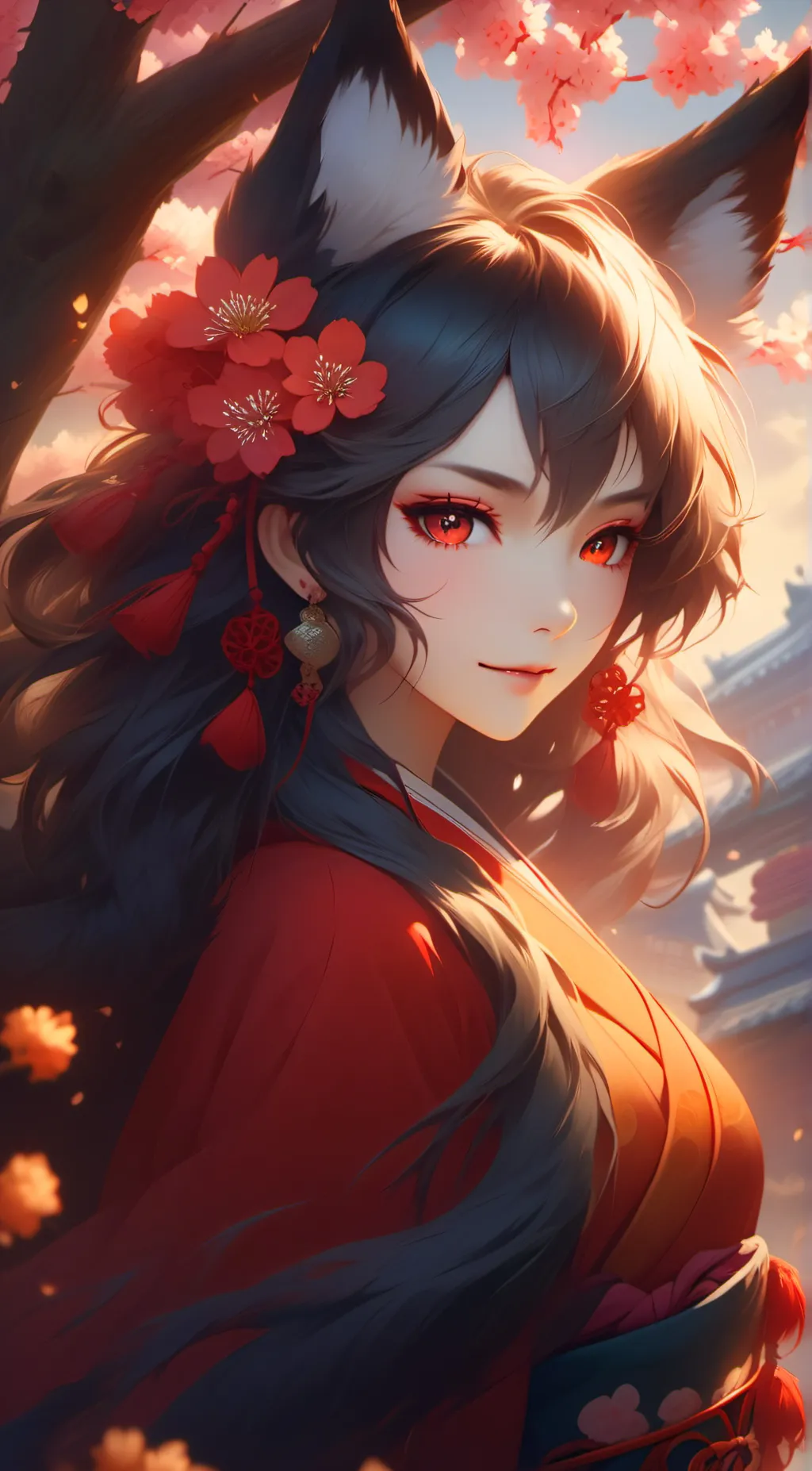 ai character: sakura background