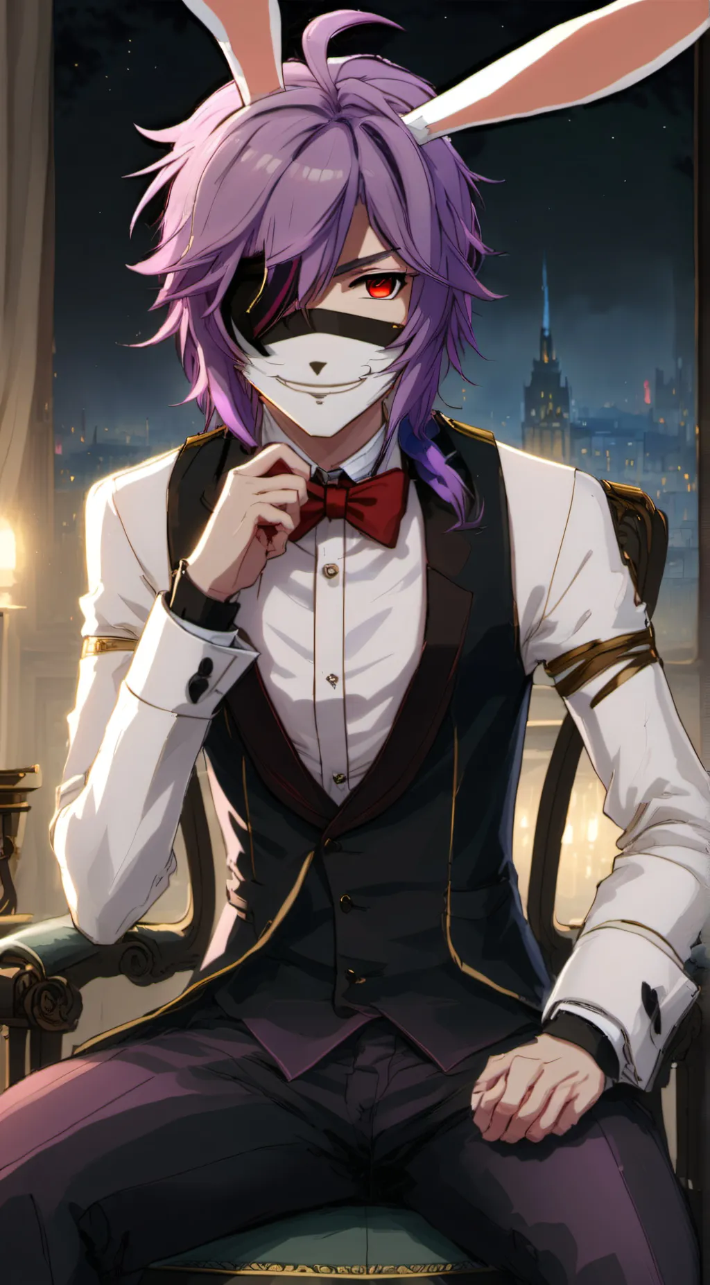 ai character: Withered Bonnie~ background