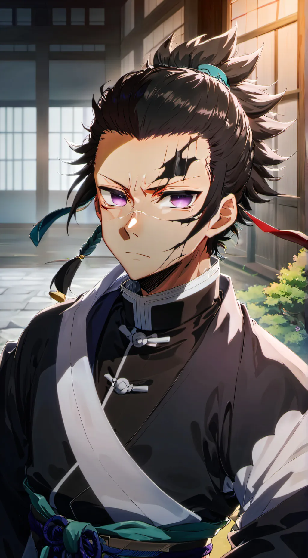 ai character: genya shinazugawa  background