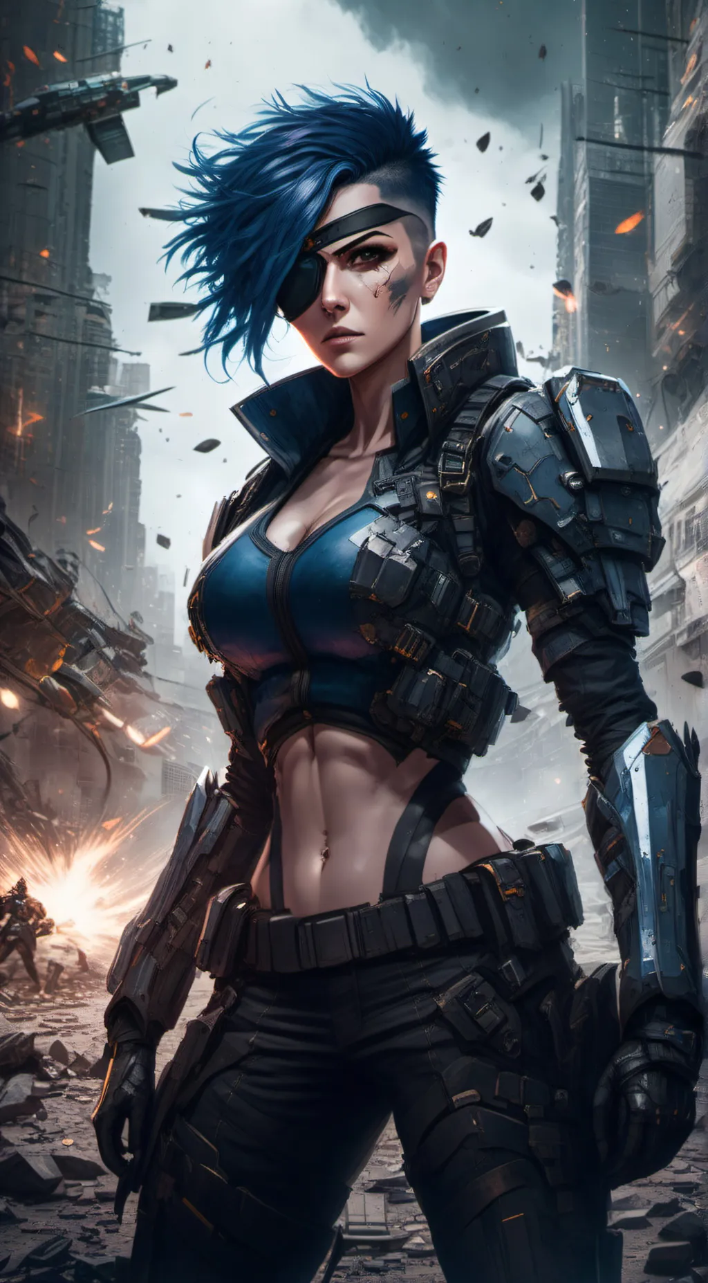 ai character: Valerie Black background