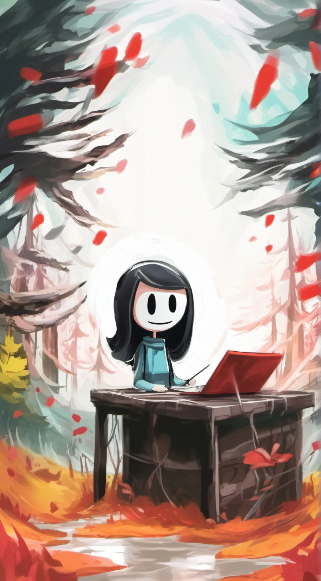 ai character: remote from bfdi background