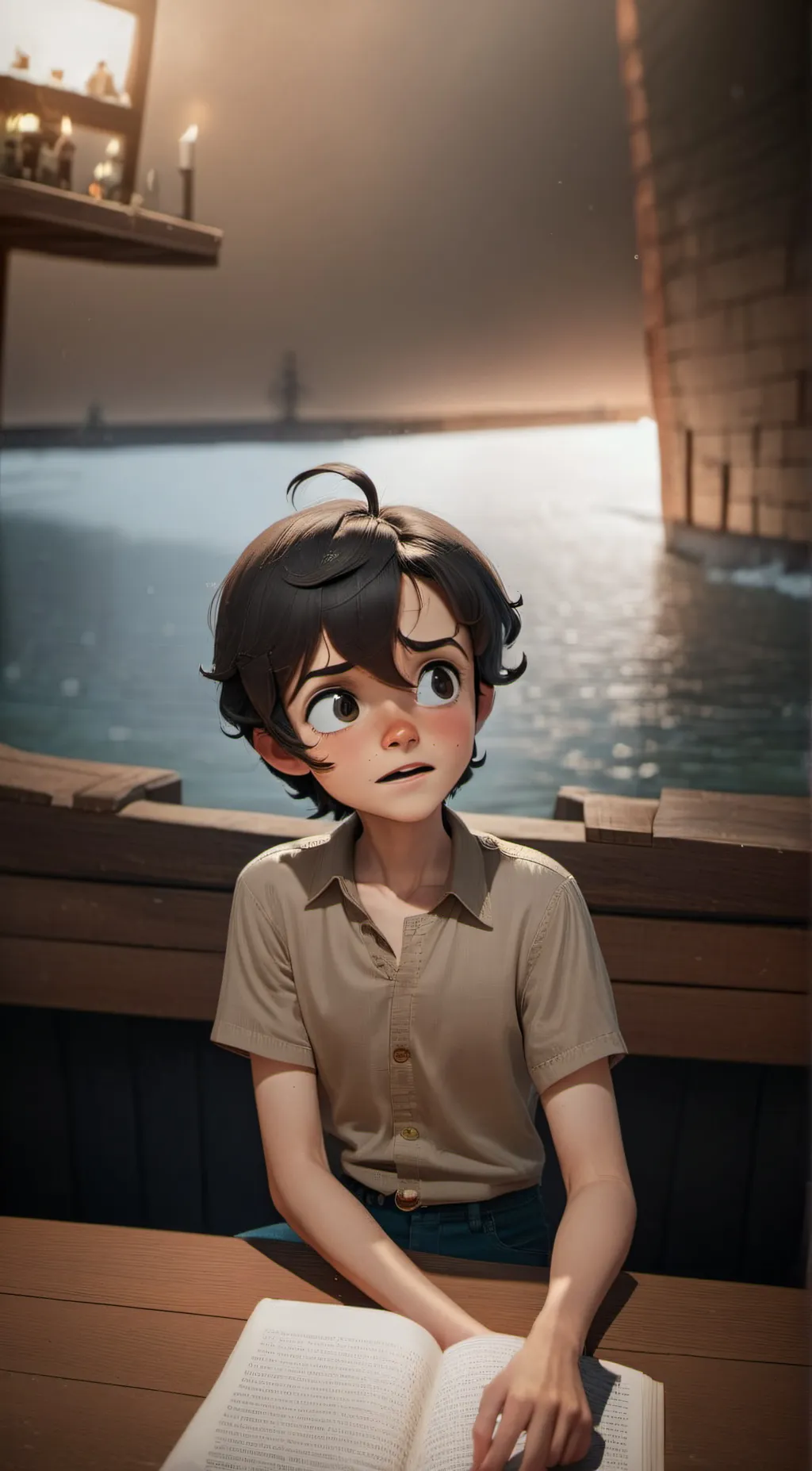 ai character: EVAN AFTON  background