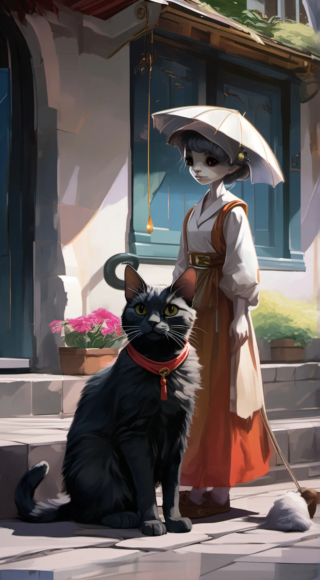 ai character: smruth  cat     background