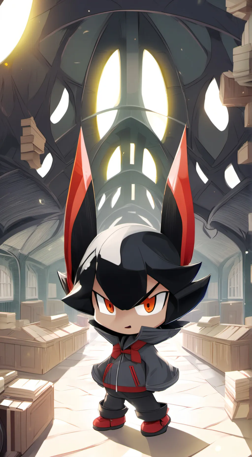 ai character: shadow background