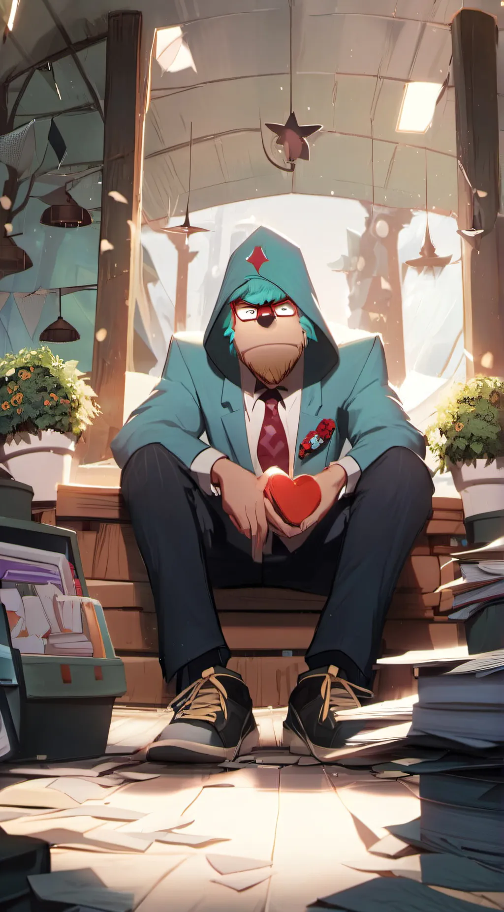 ai character: The Grinch  background