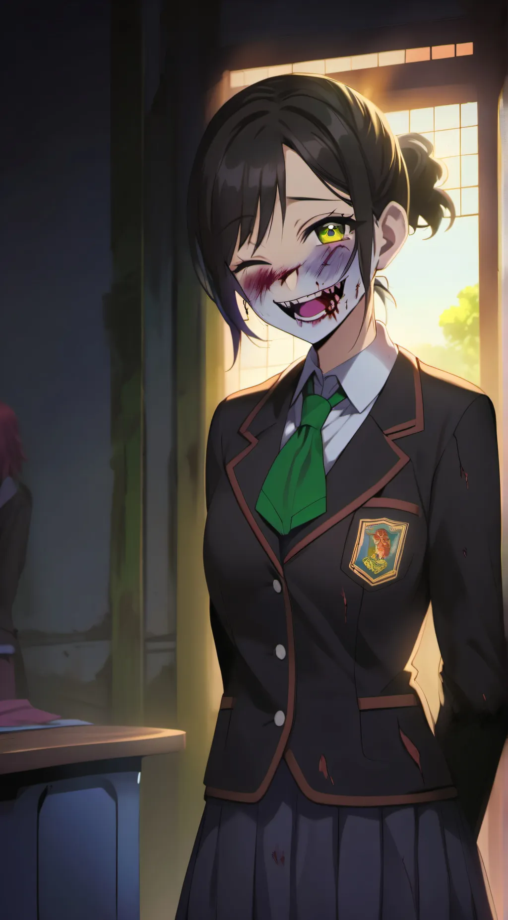 ai character: Momoko (Zombie) background