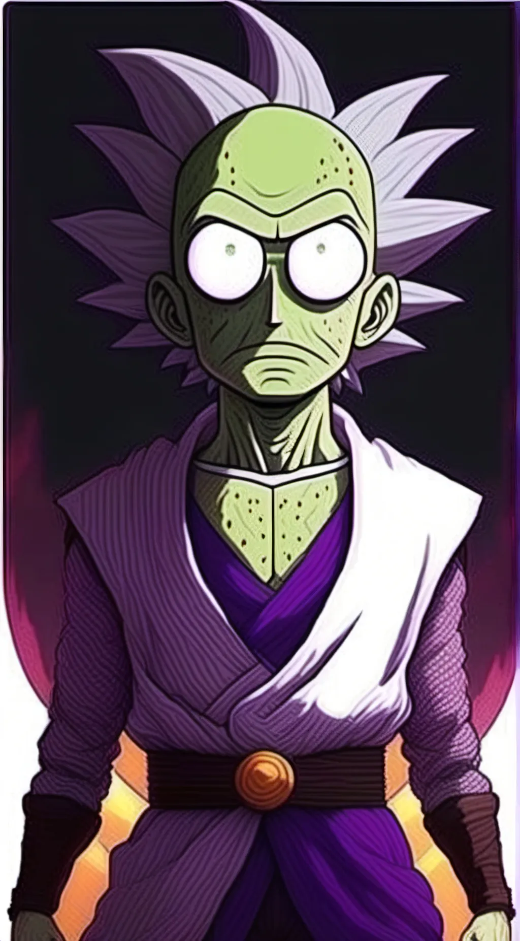 ai character: Pickle Rick (DBS) background