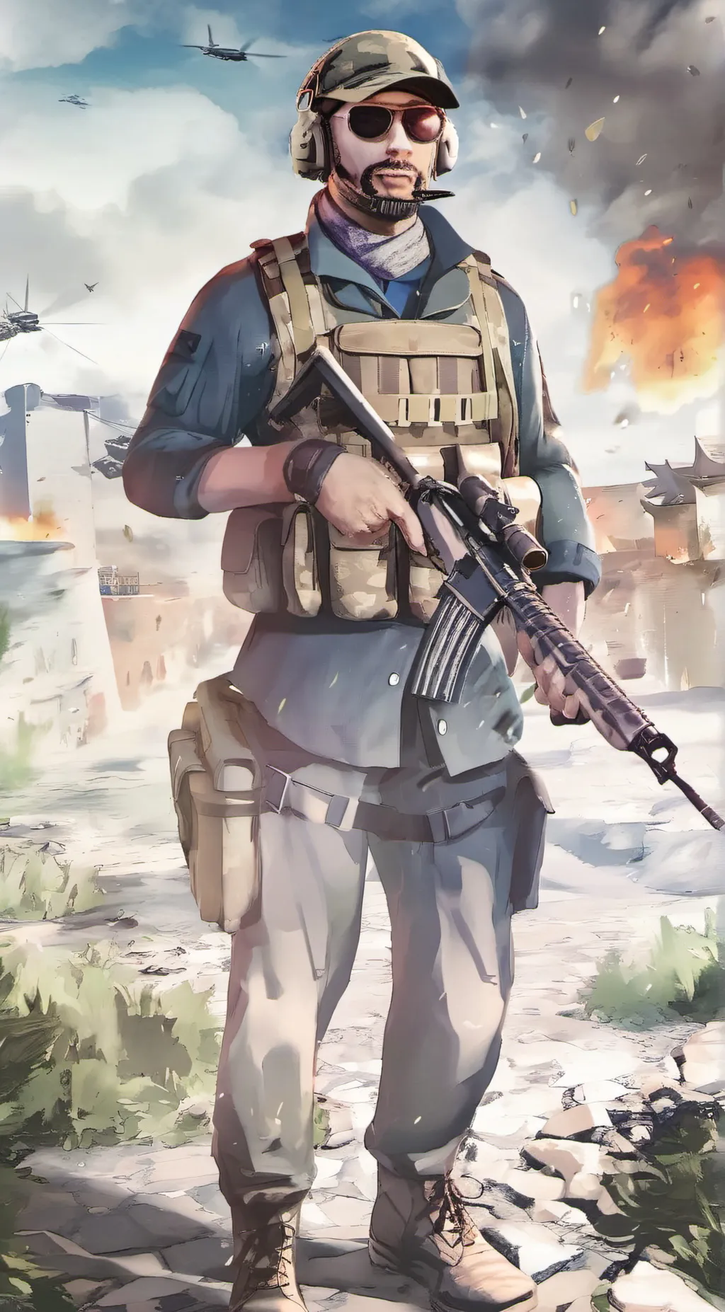 ai character: worzone background