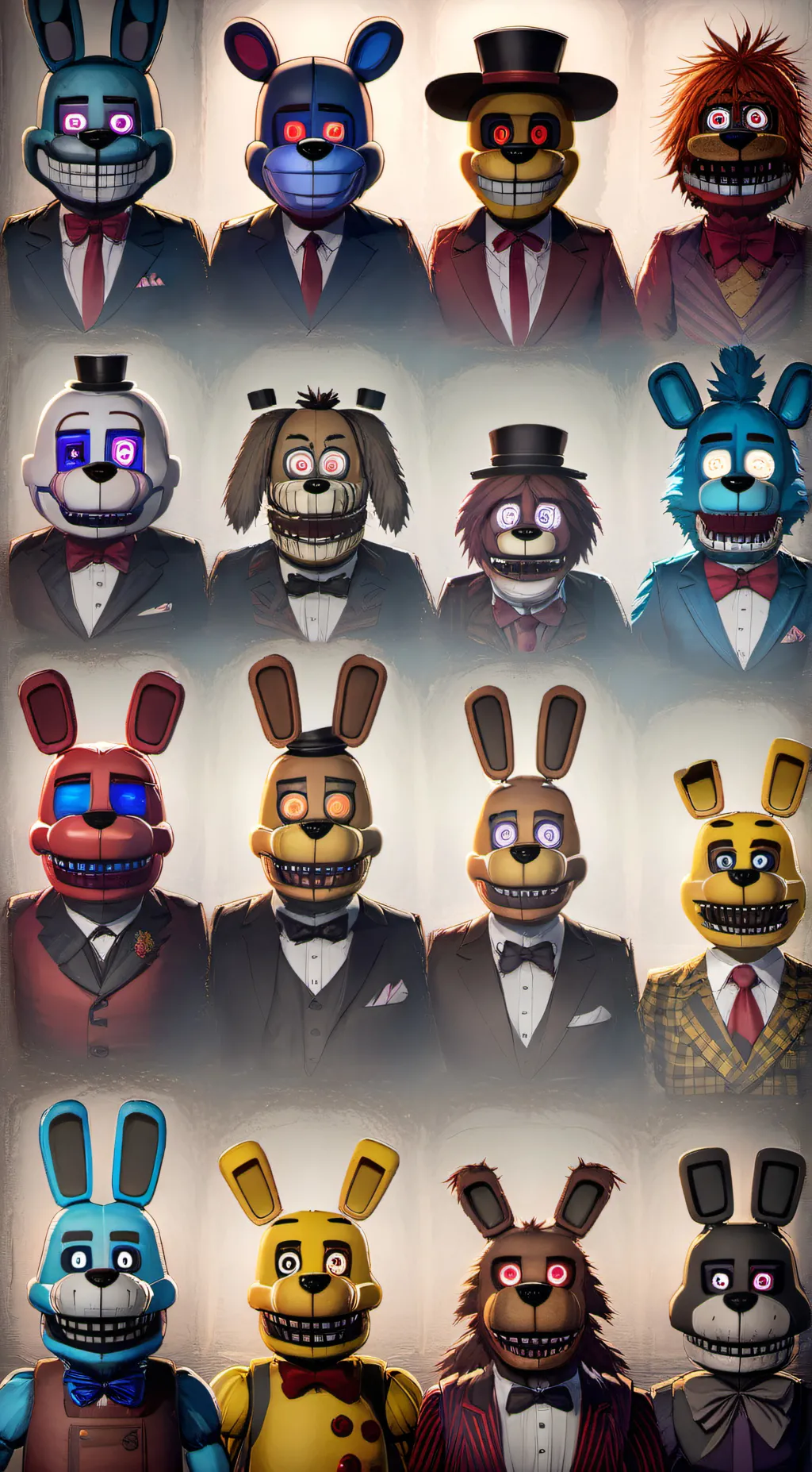 ai character: ucn animatronics background