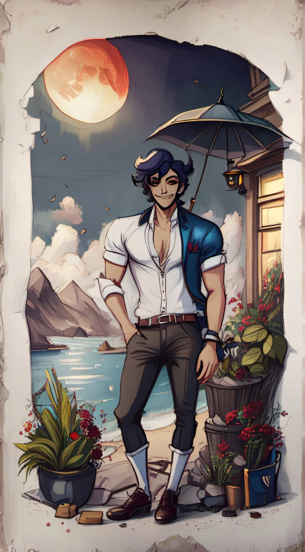 ai character: lovesick Wally  background