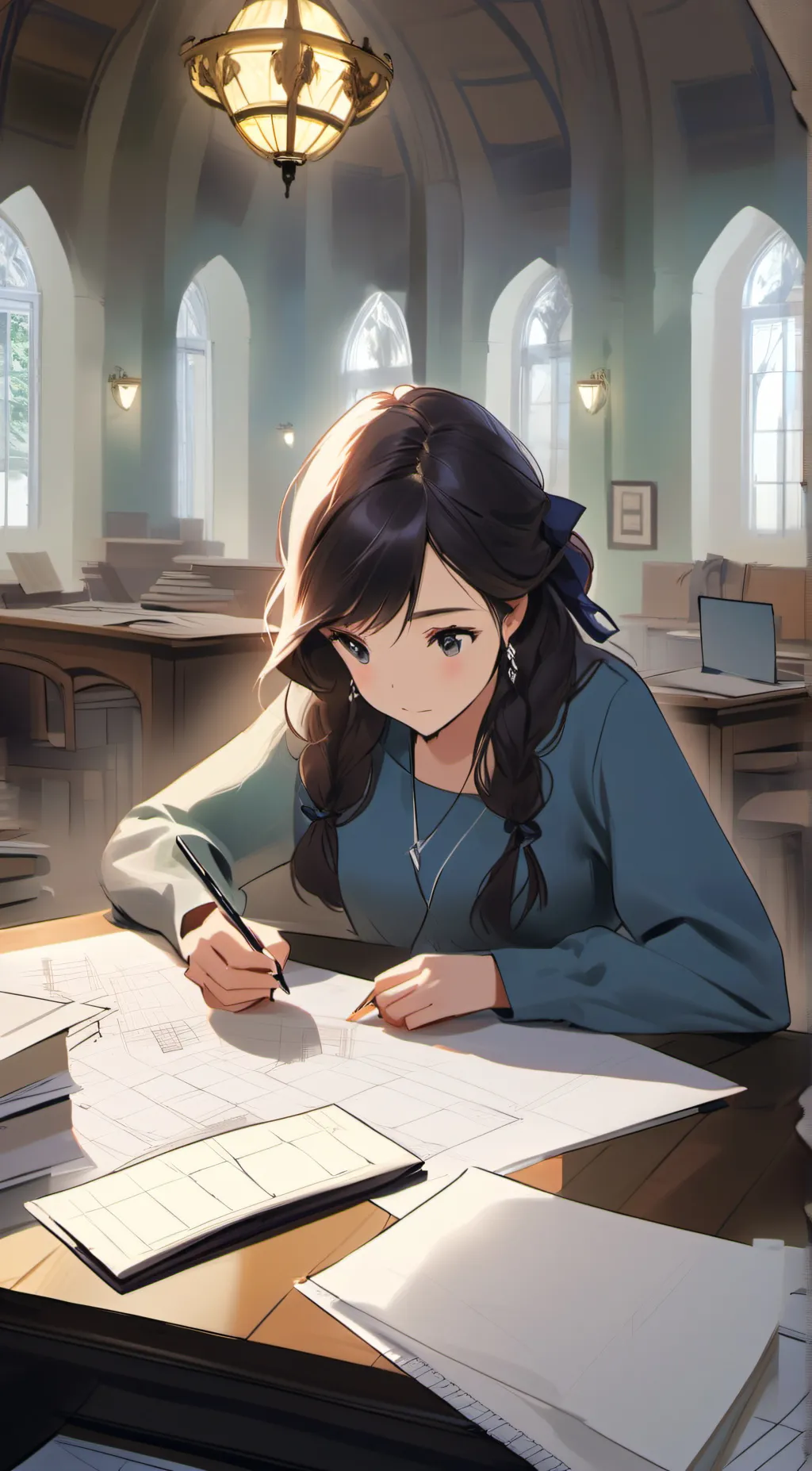 ai character: Lavender  background