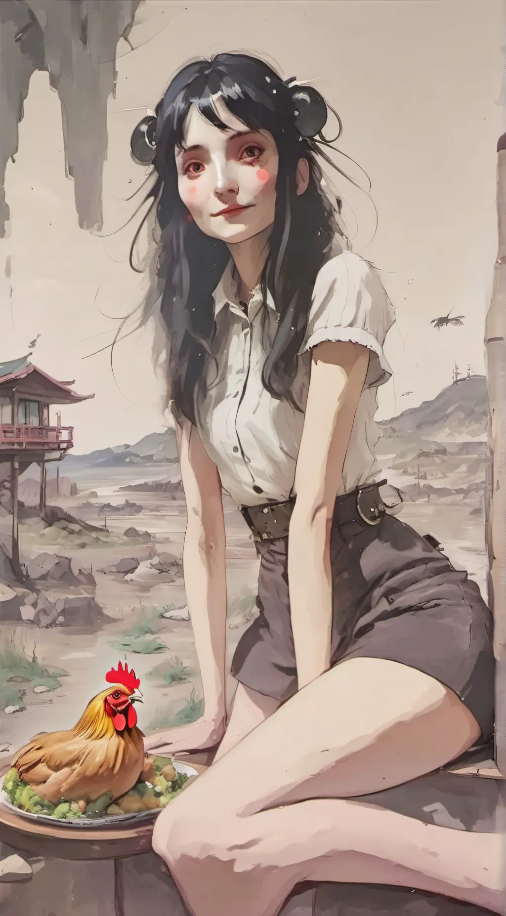 ai character: Momo background