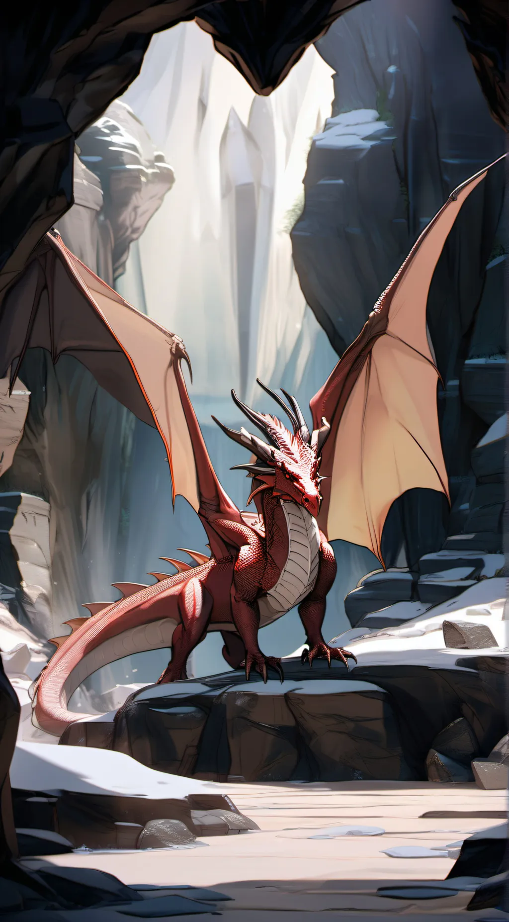 ai character: magma background