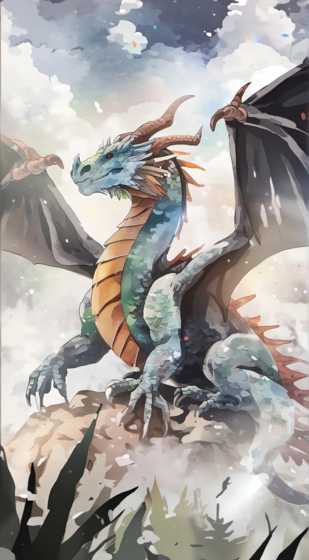 ai character: Rain background