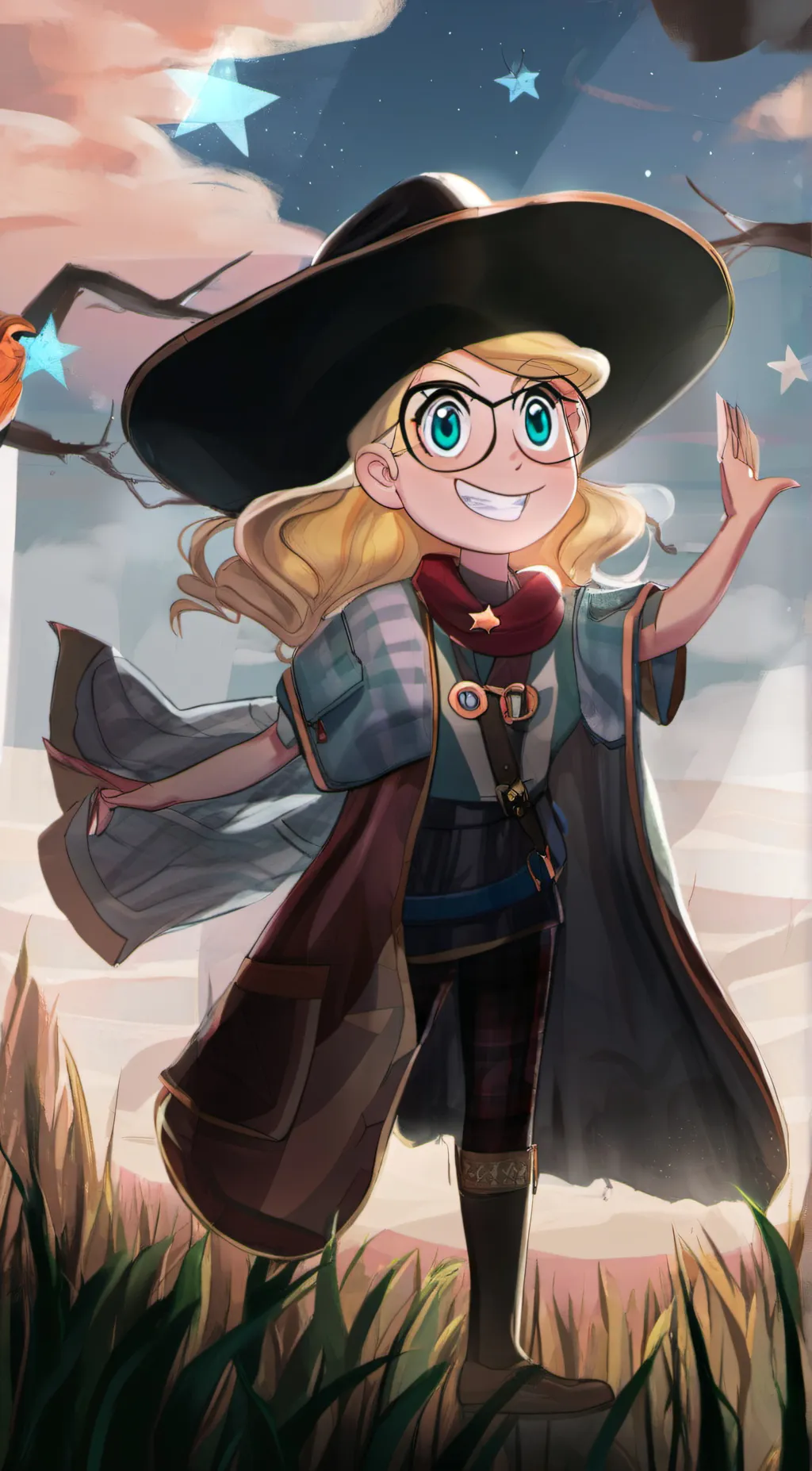 ai character: Star Butterfly  background