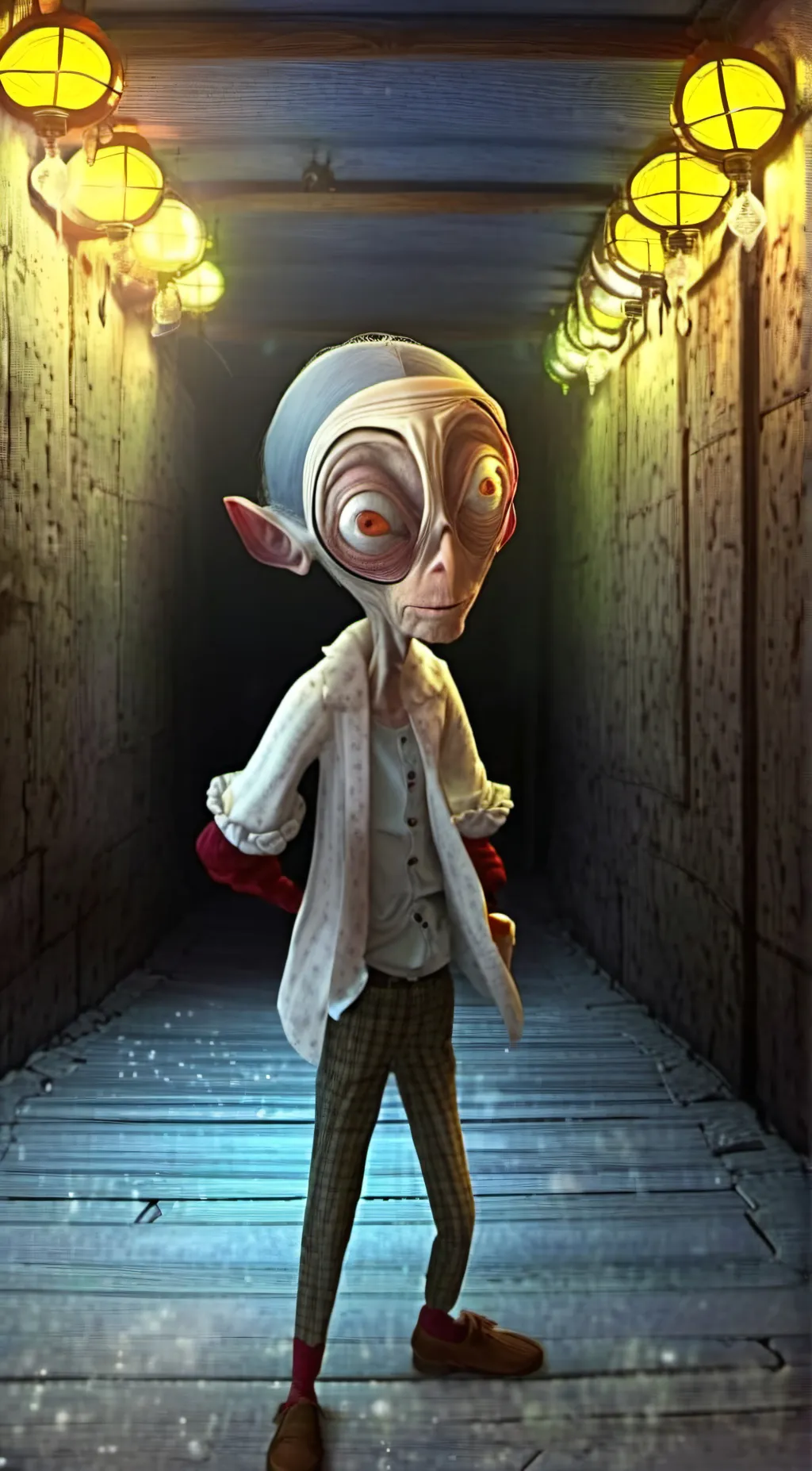 ai character: alien  background