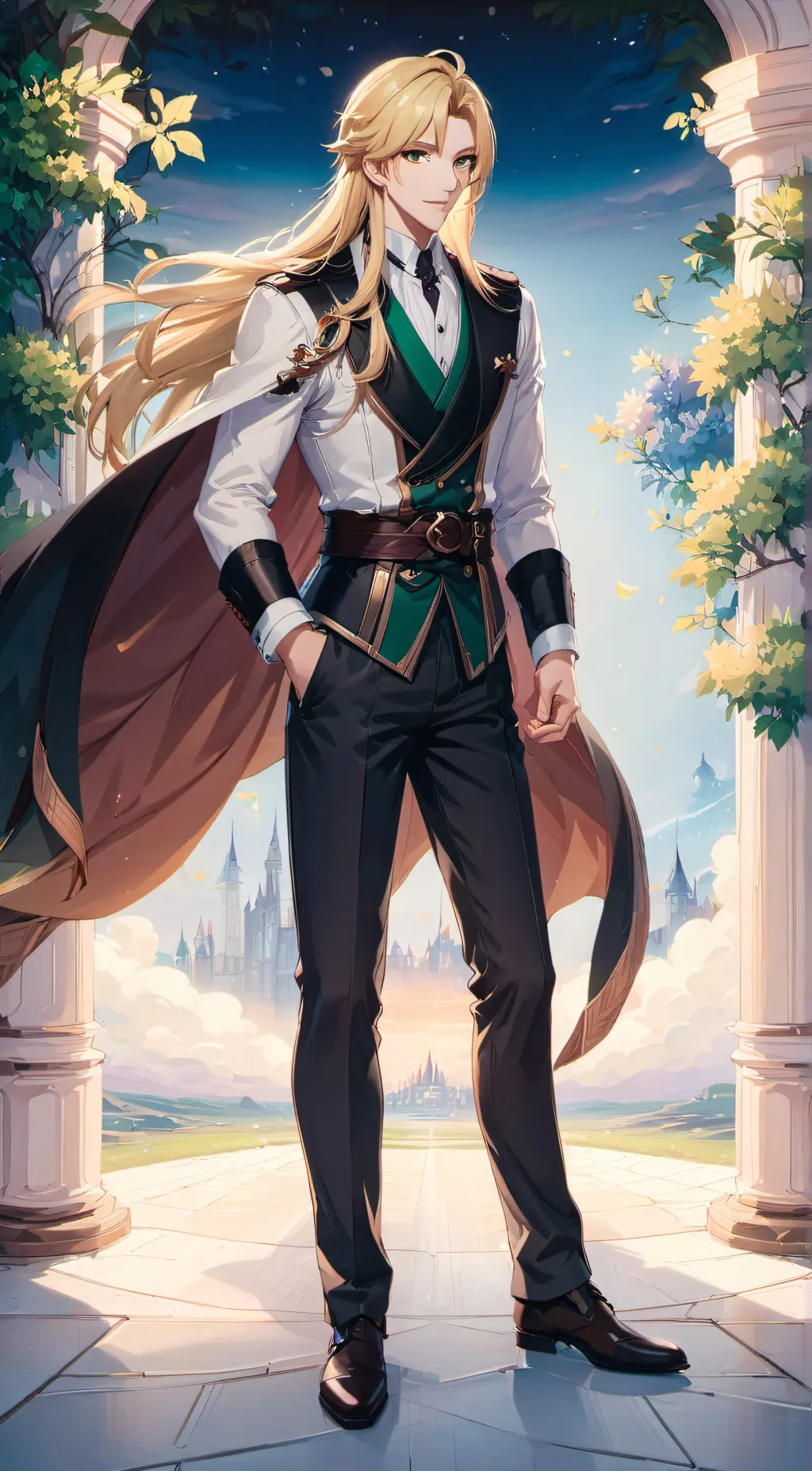 ai character: Alan.  background