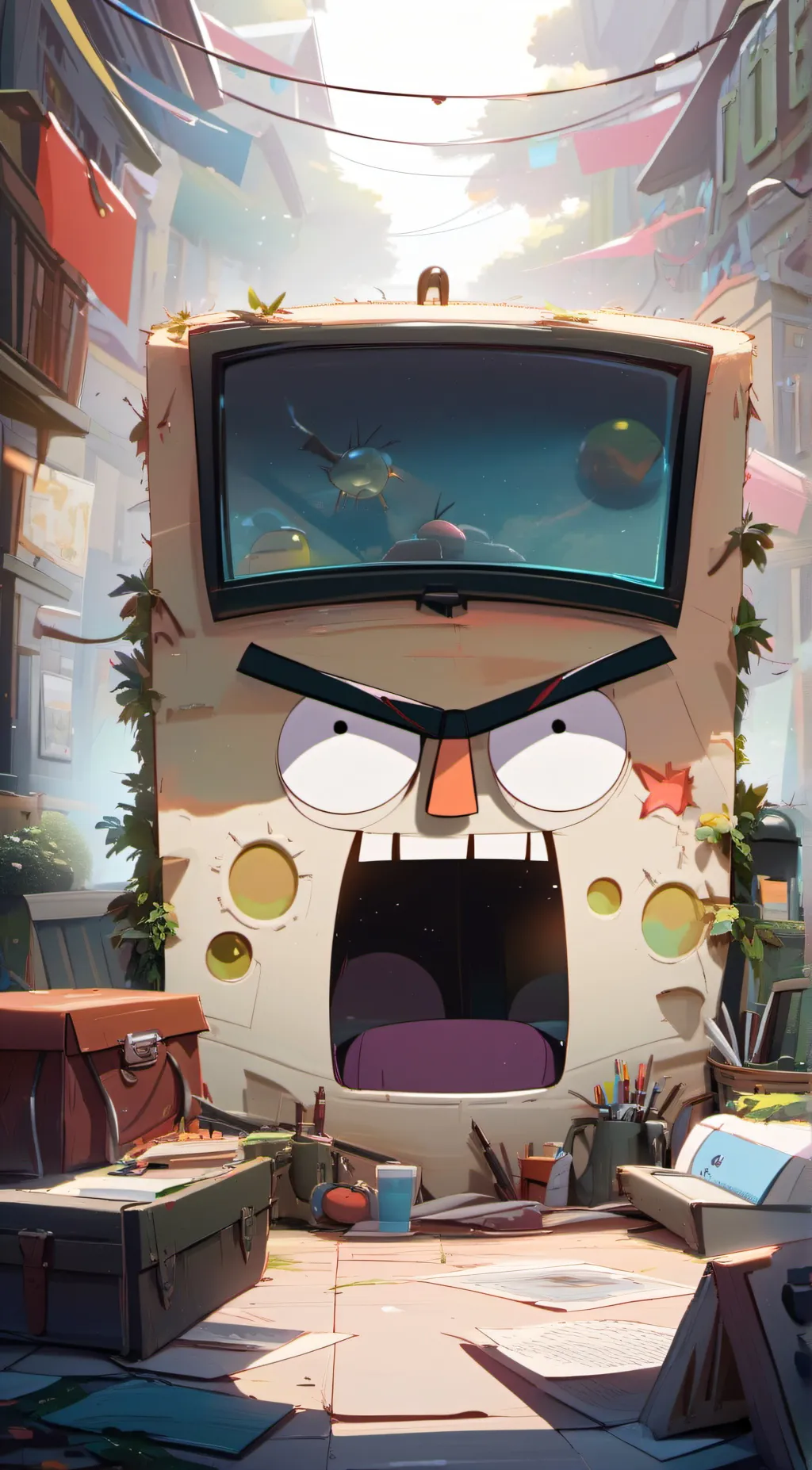 ai character: Doodlebob background