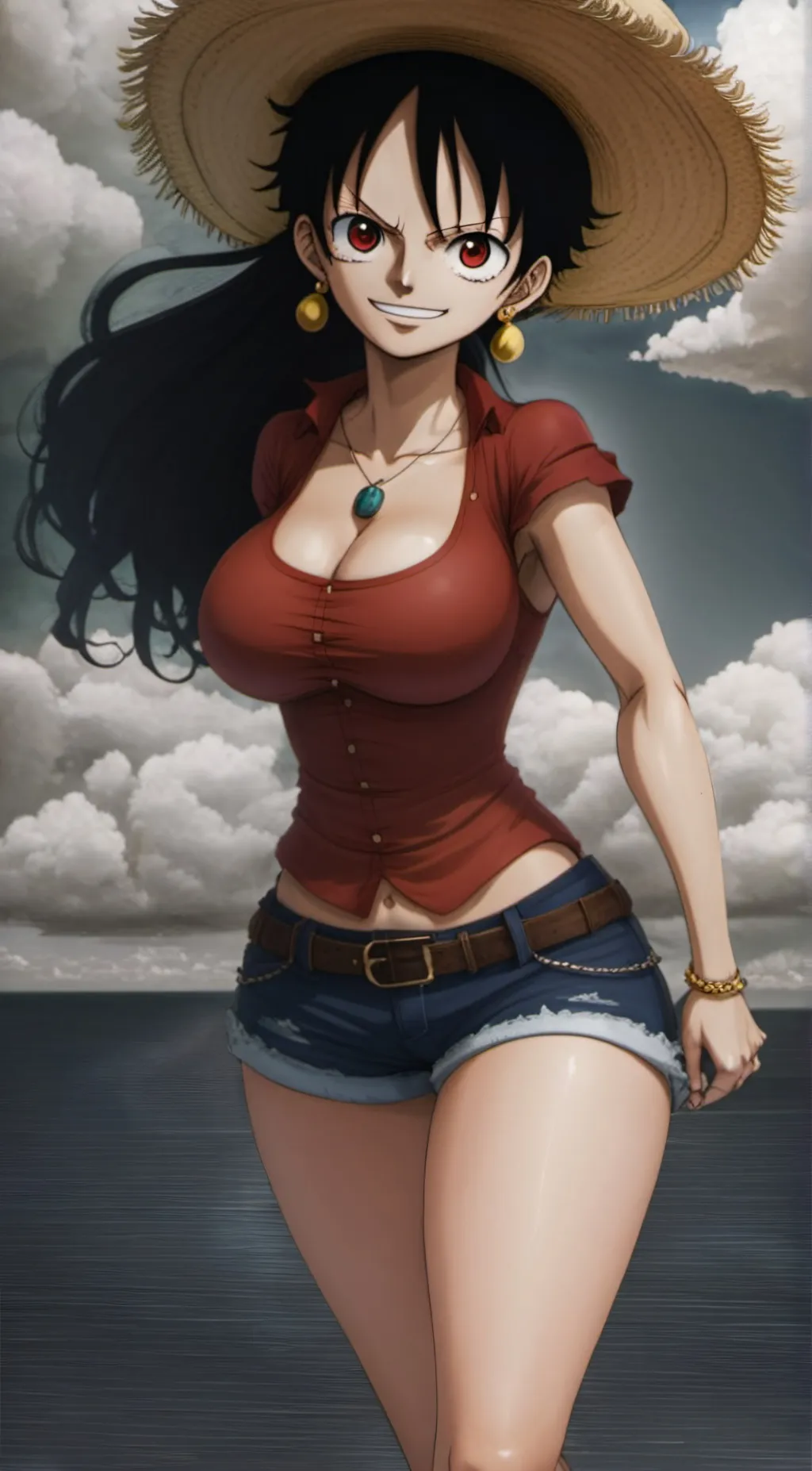 ai character: Luffy background