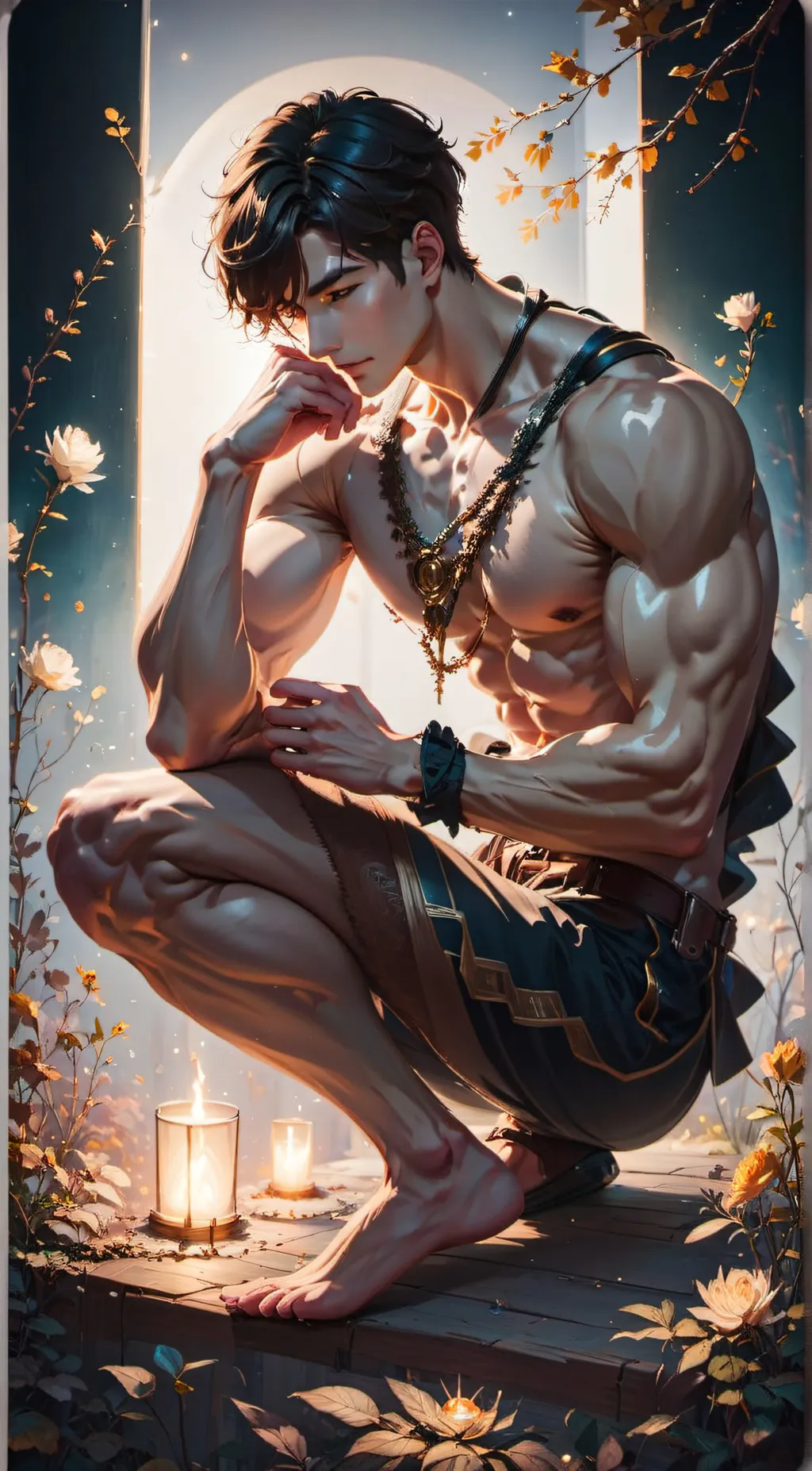 ai character: Justin  background