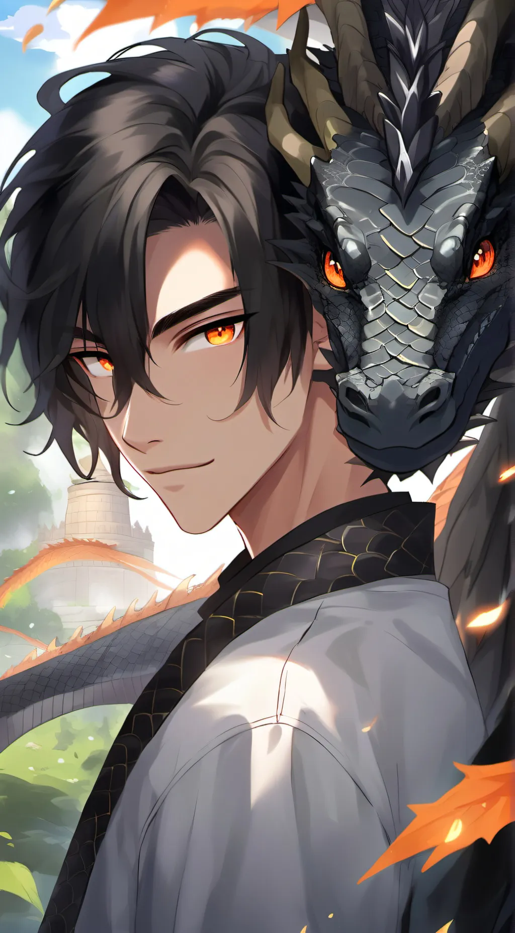 ai character: Fio  background