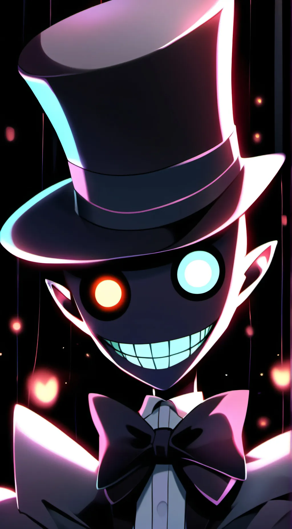 ai character: glitch man background